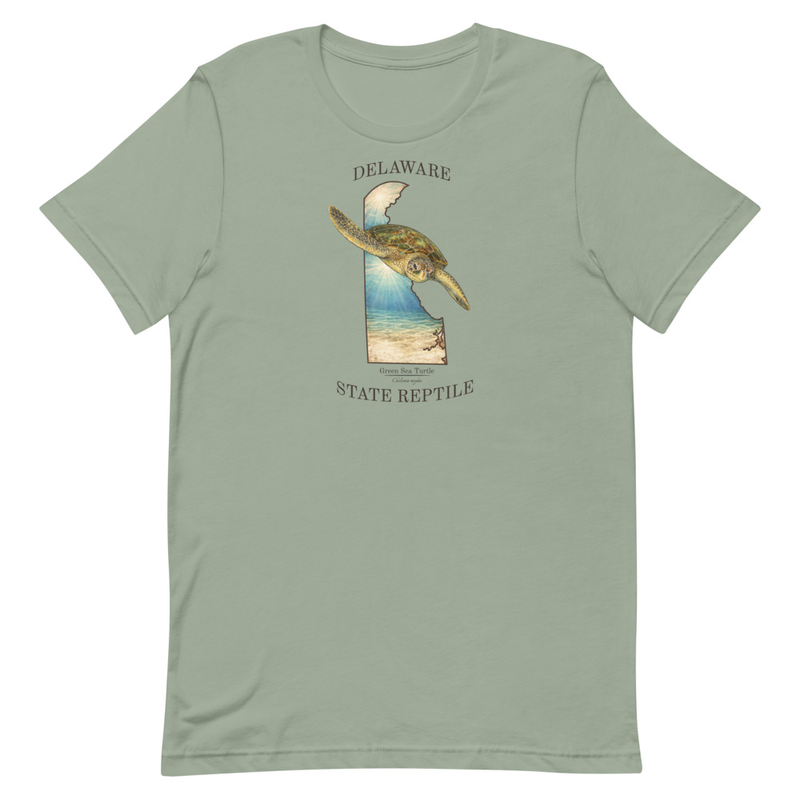 Delaware Green Sea Turtle T-Shirt | Delaware Wildlife Nature Shirt | Coastal Marine Life Tee