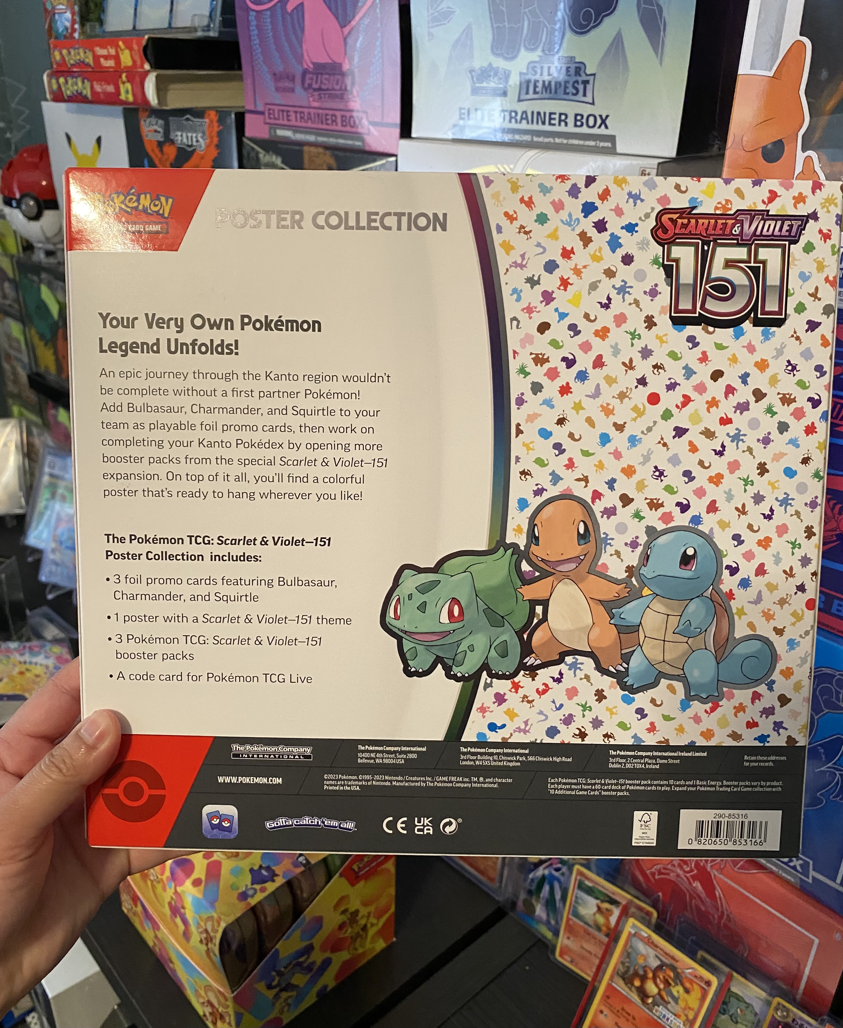 Pokémon TCG: Scarlet & Violet 151 Poster Collection Factory Sealed