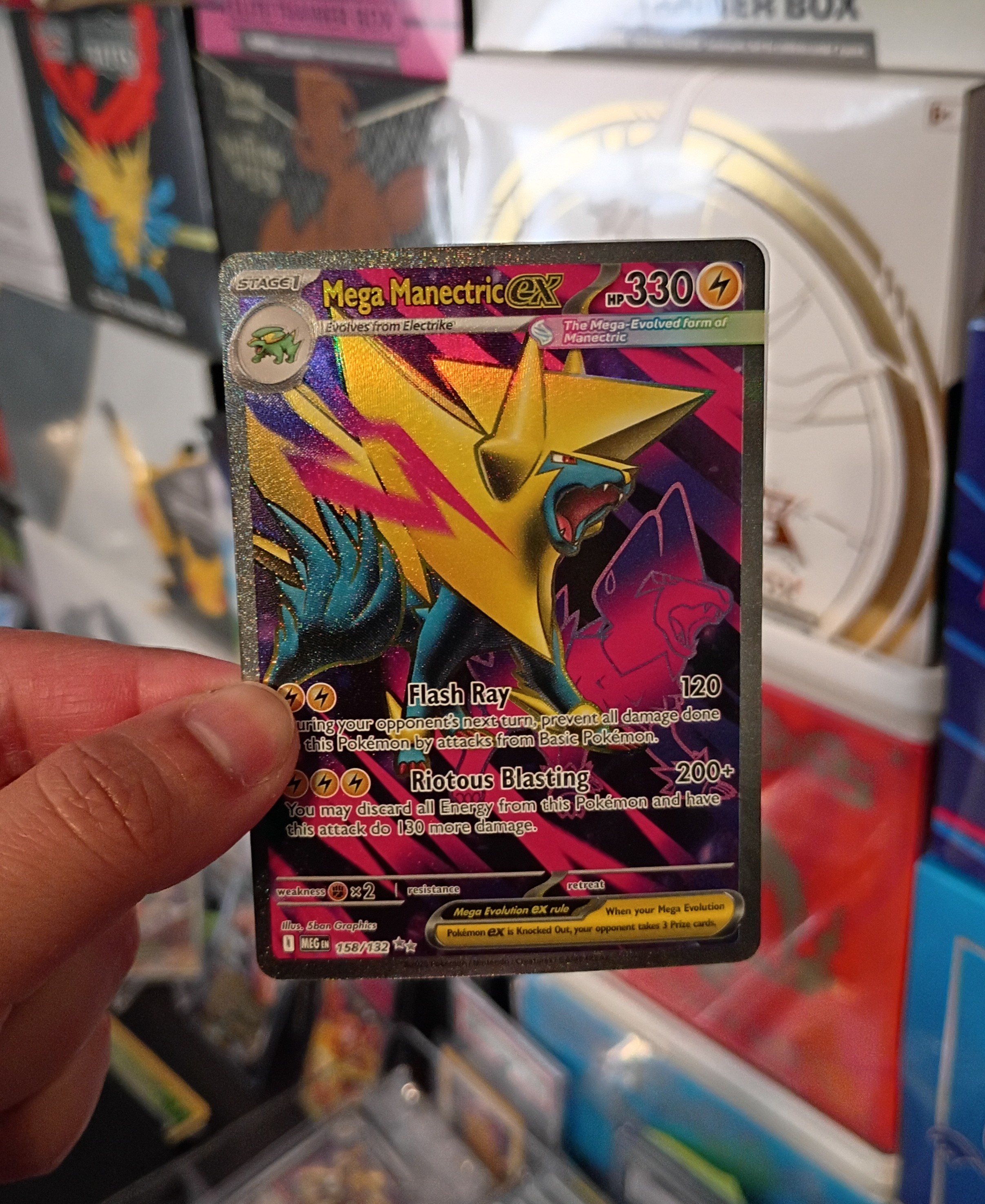 Pokemon Mega Manectric ex 158/132 Me01: Mega Evolution 