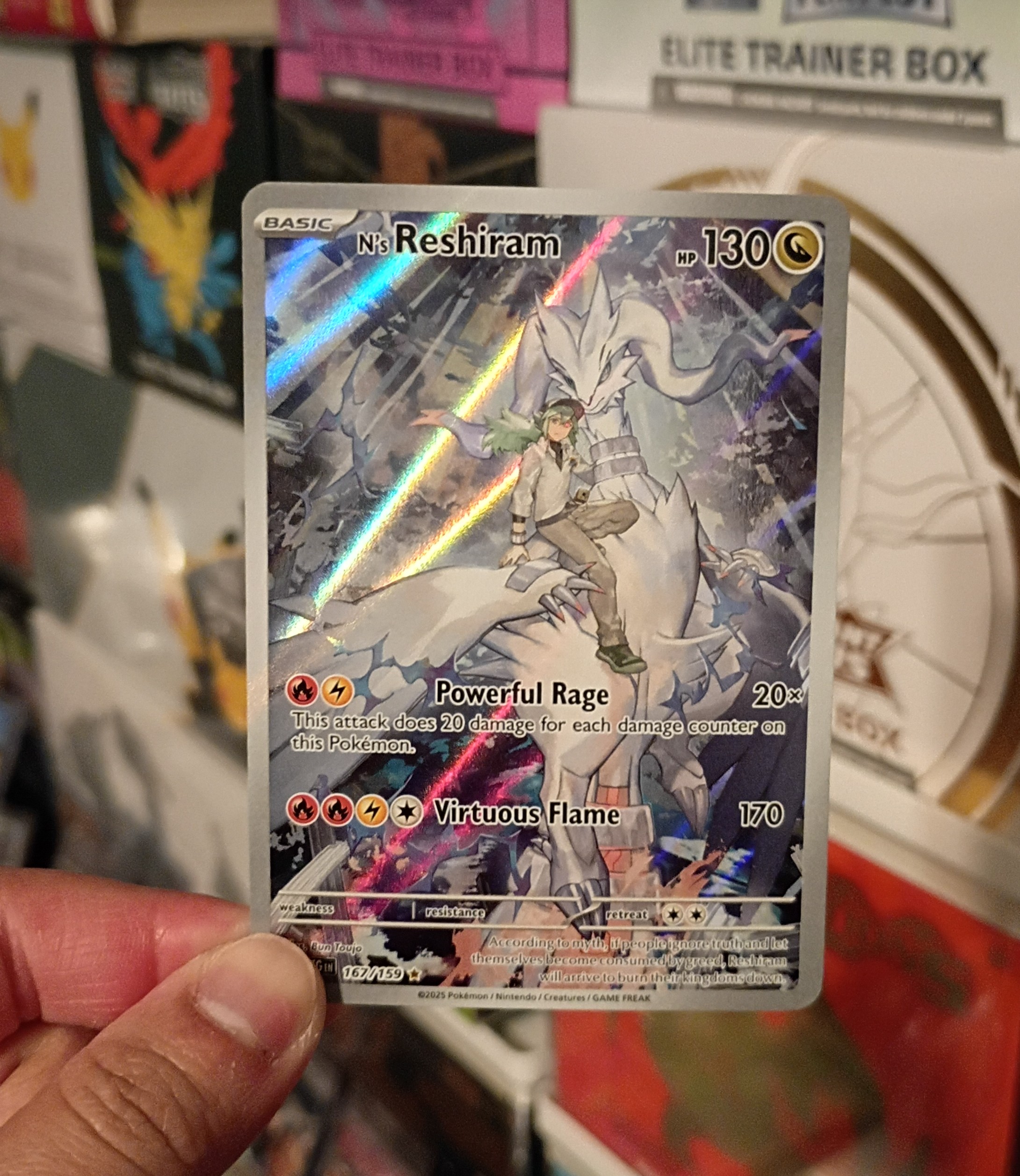 Pokemon N's Reshiram 167/159 Sv09: Journey Together Holo