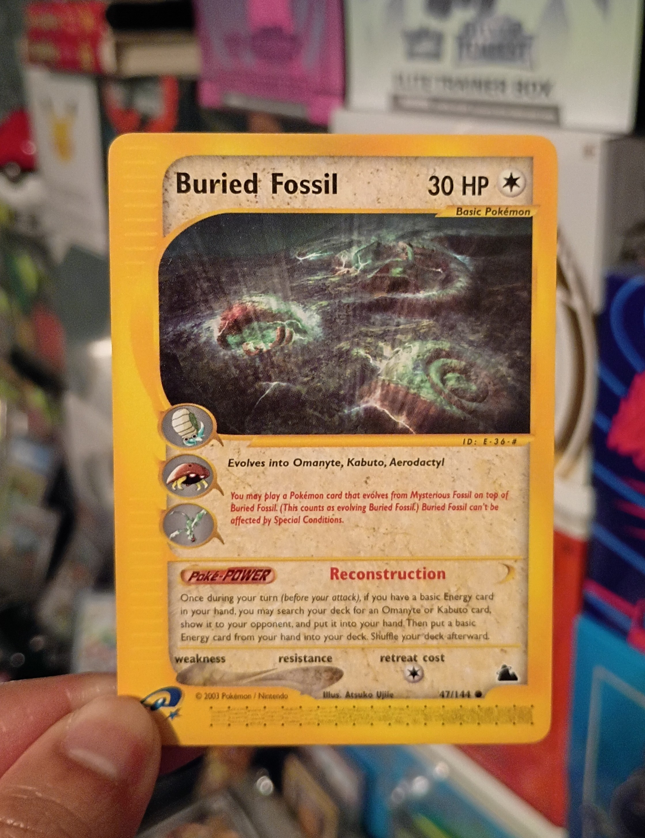Pokemon Buried Fossil 47/144 Skyridge Regular