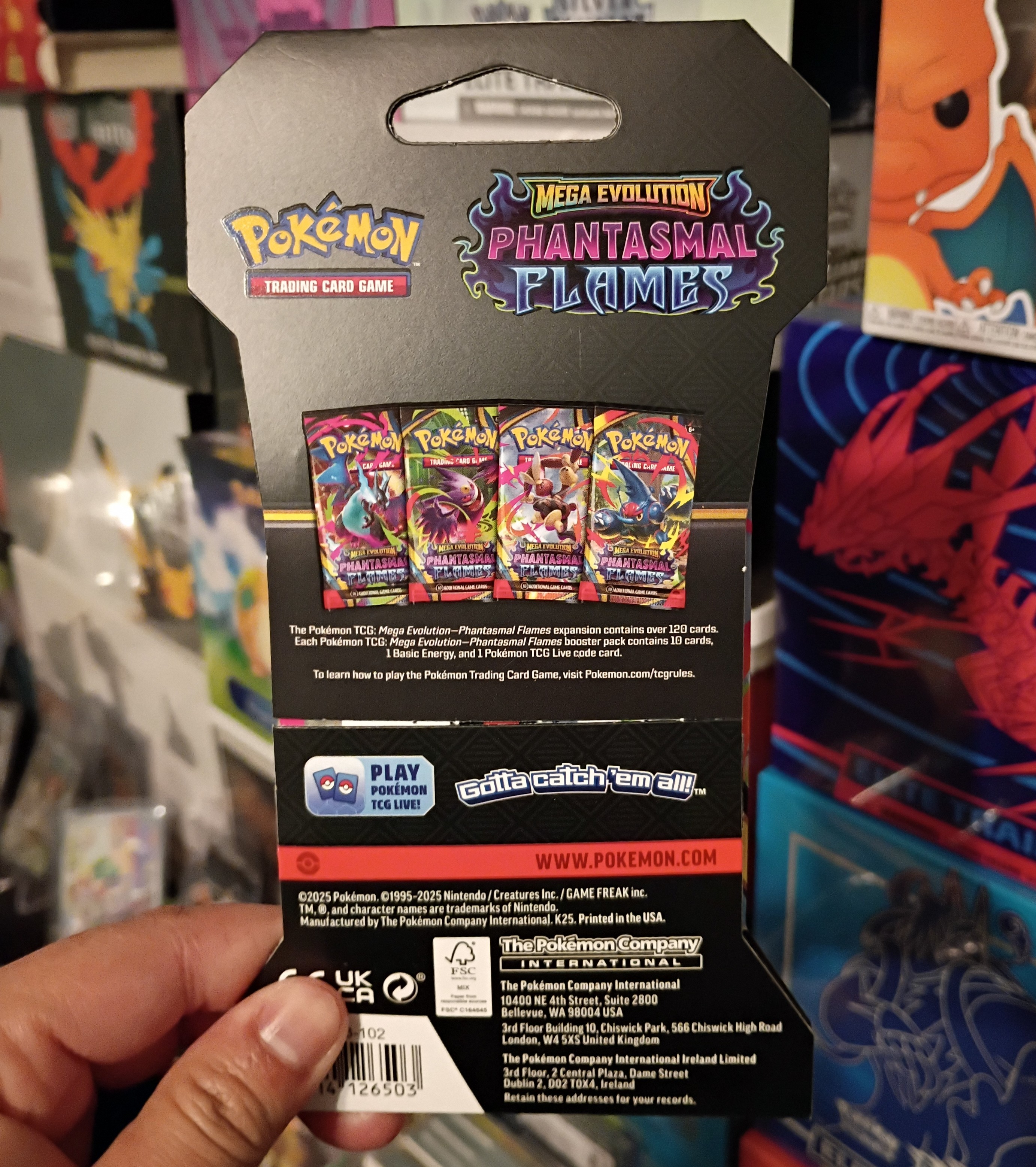 Pokémon Mega Evolution Phantasmal Flames Sleeved Booster Pack