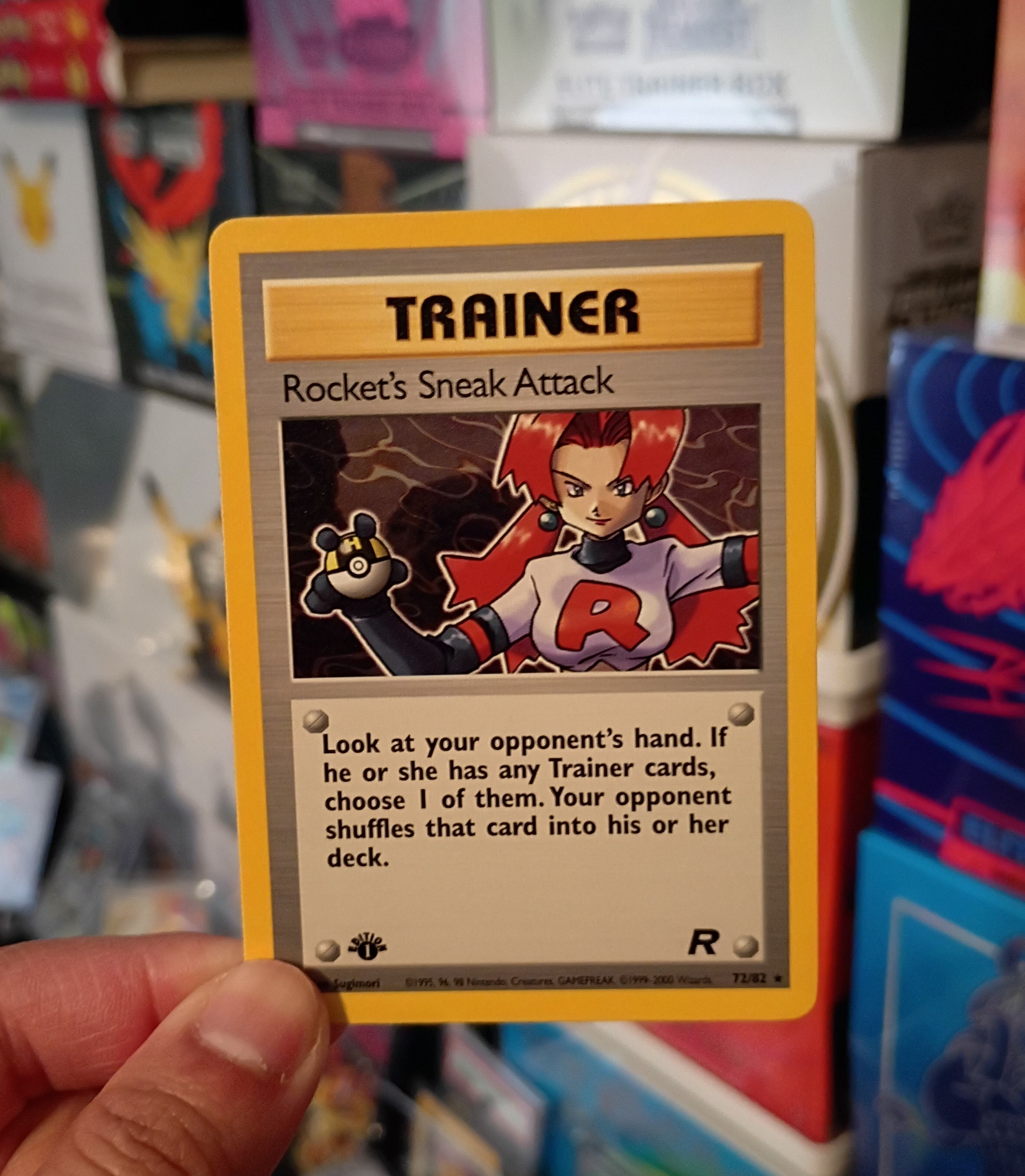 Pokemon Rocket's Sneak Attack 72/82 Team Rocket Regular 1st Edition