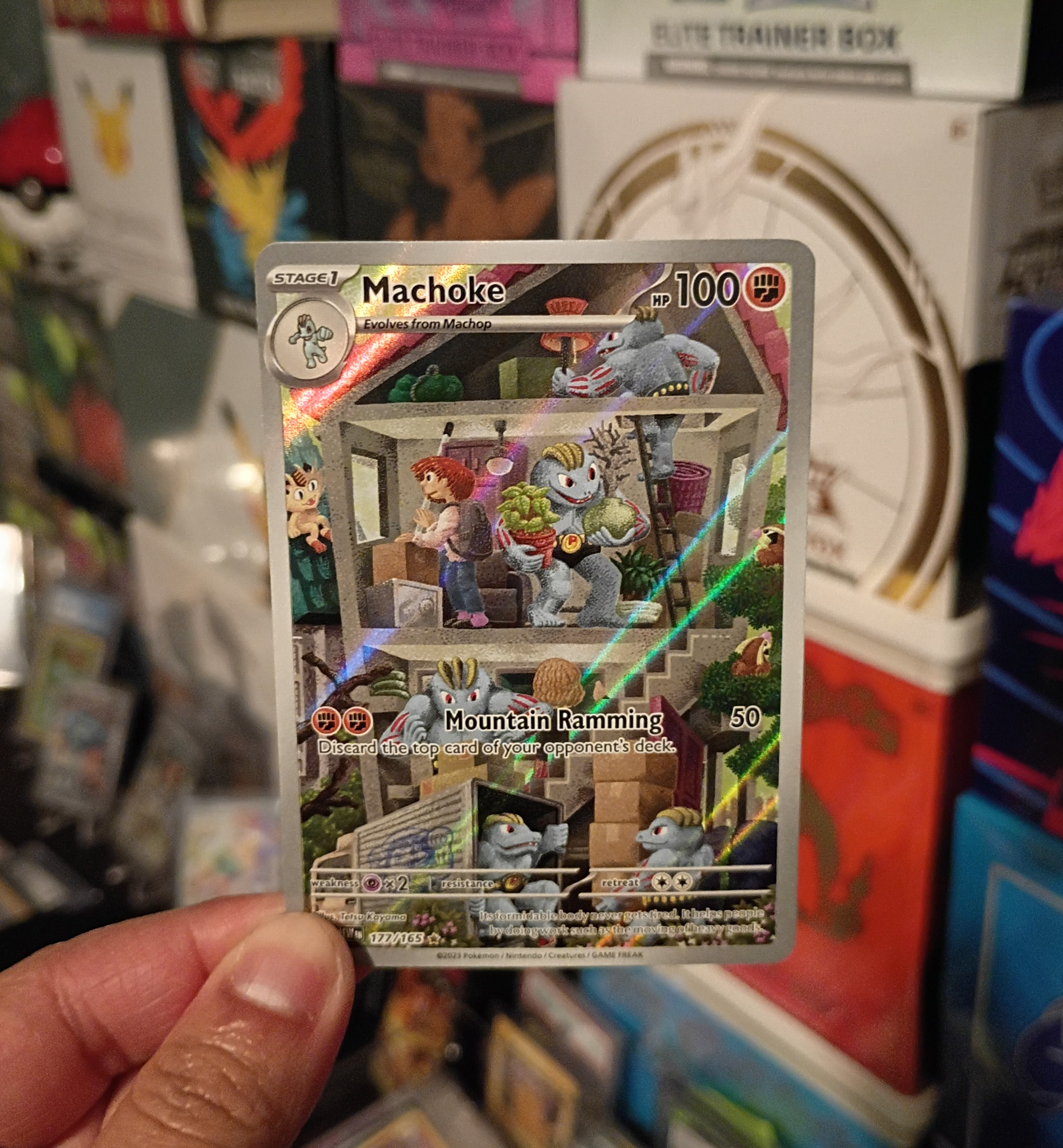 Pokemon Machoke 177/165 Sv: Scarlet & Violet 151 Holo