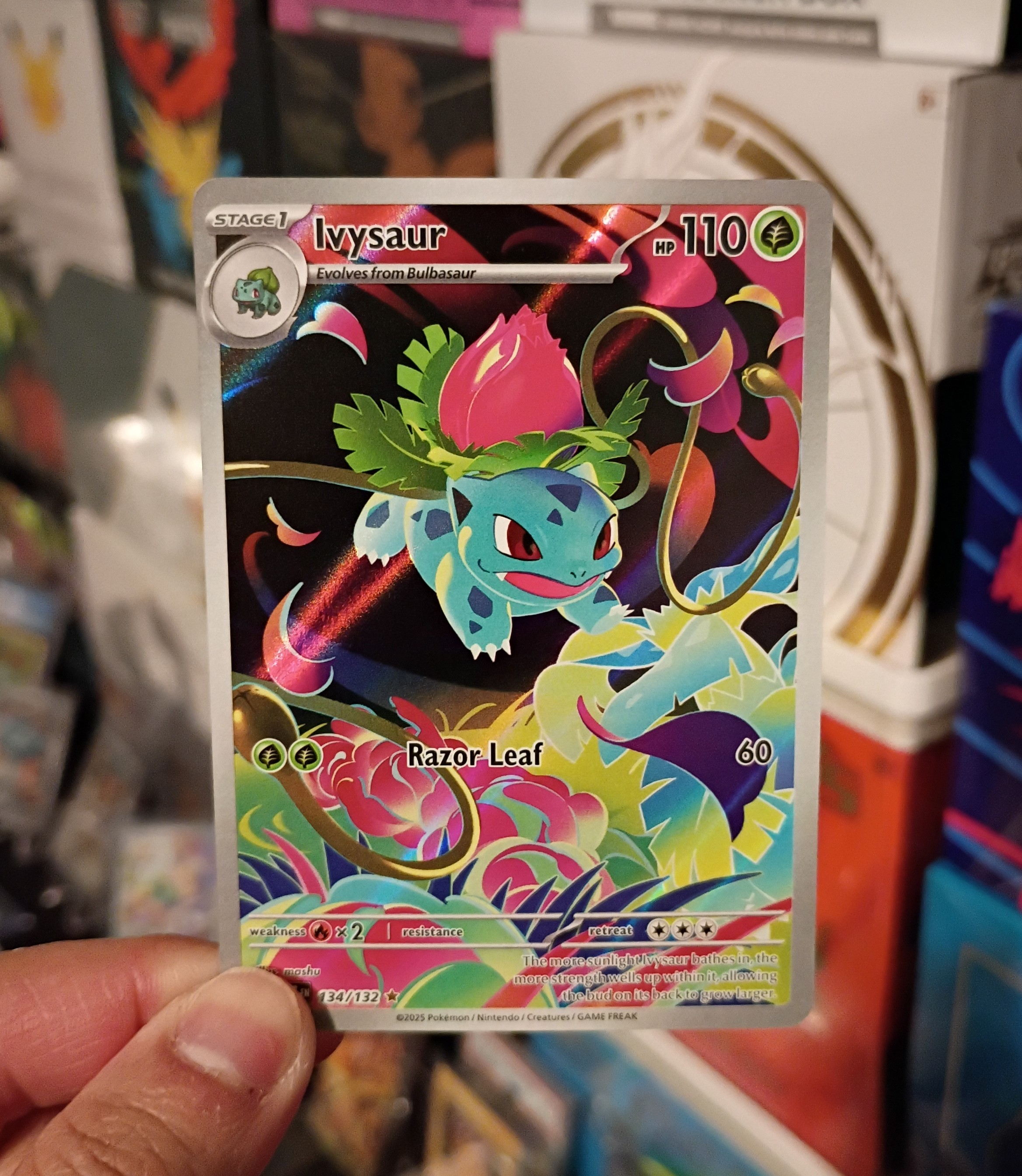 Pokemon Ivysaur 134/132 Me01: Mega Evolution Holo