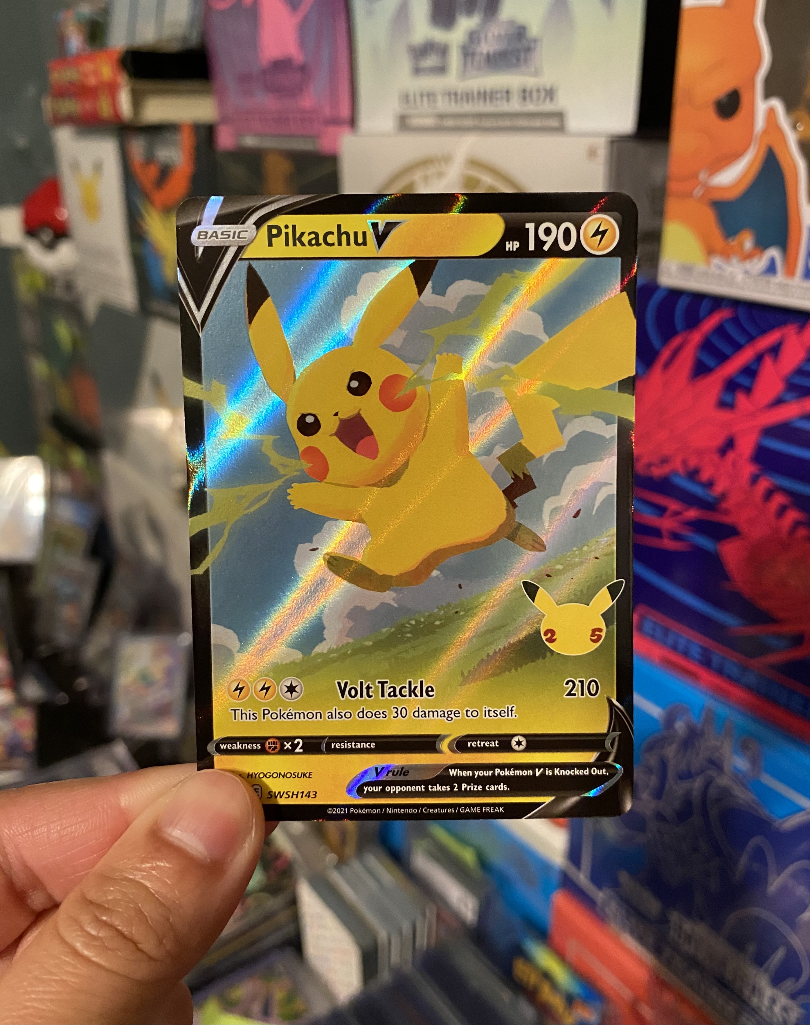 Pokemon Pikachu V SWSH143 SWSH: Sword & Shield Promo Cards Holo