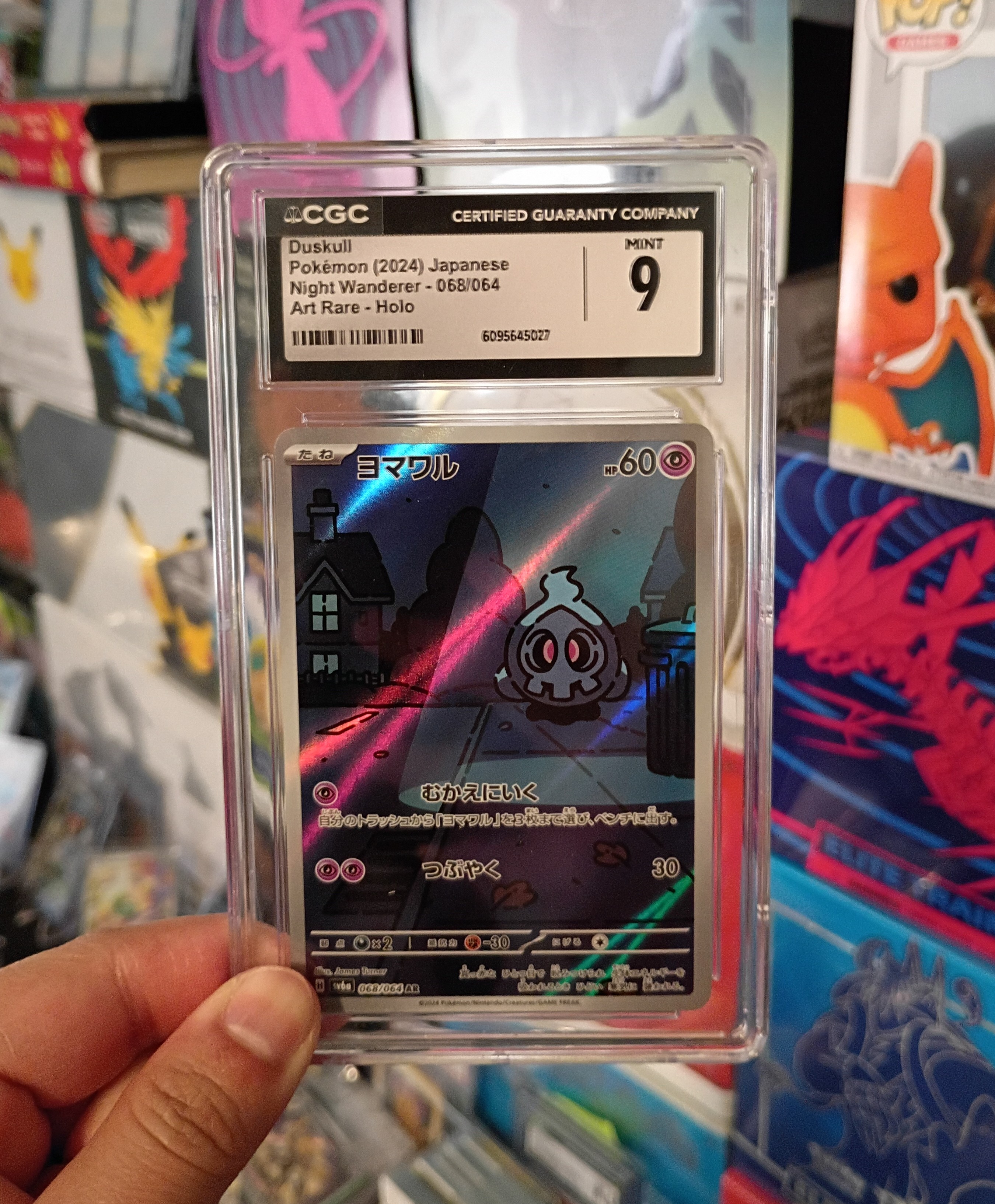 Pokemon Duskull 068/064 Sv6a: Night Wanderer Holo (Japanese) CGC 9