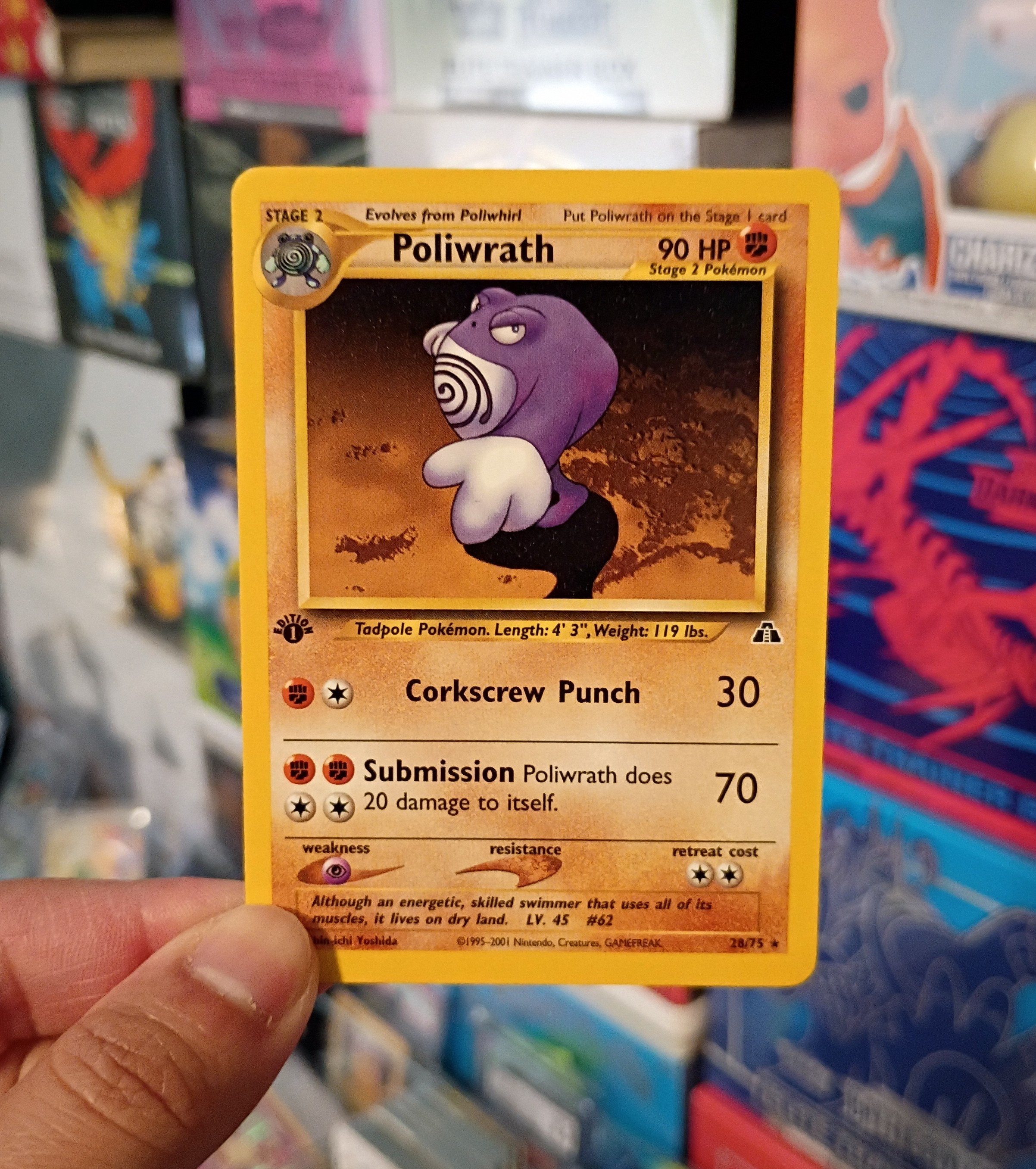 Pokemon Poliwrath 28/75 Neo Discovery Regular 1st edition