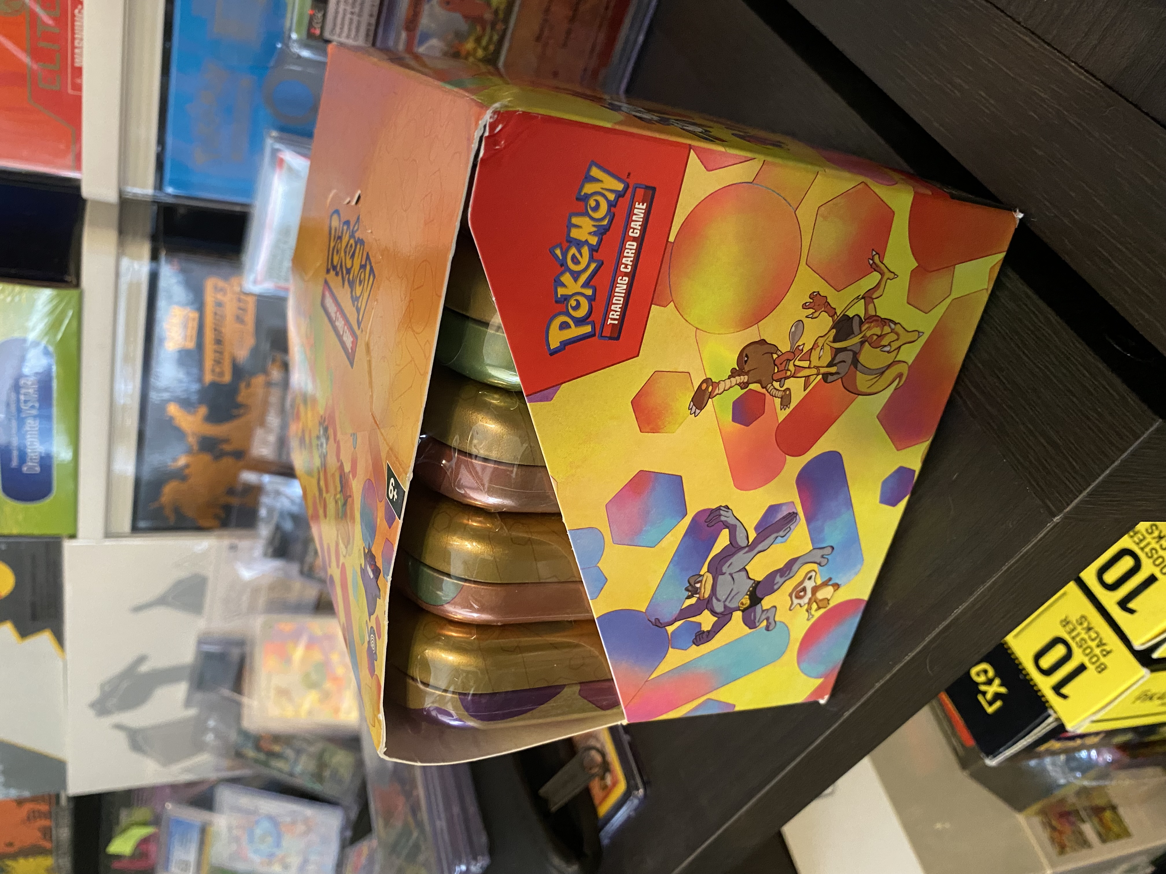 Pokemon Scarlet & Violet 151 Mini Tins Display Case - 10X Factory Sealed Tins