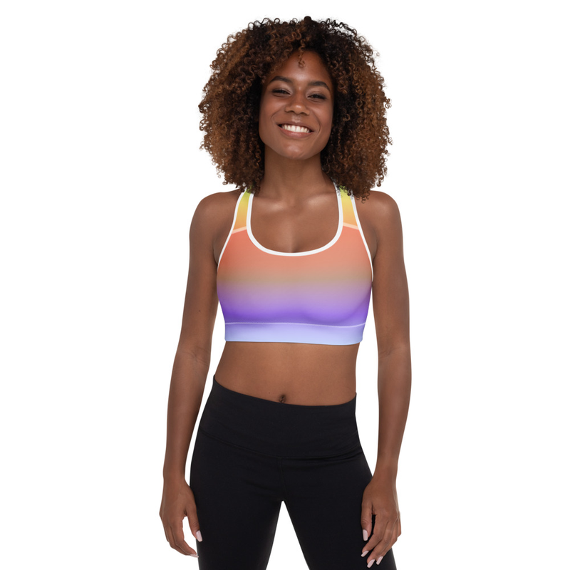 Rainbow Padded Sports Bra