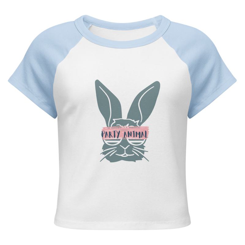 Party Animal Women’s micro rib raglan baby tee