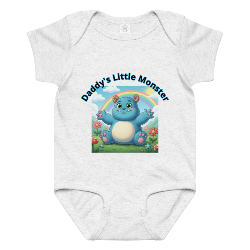 Daddy's Little Monster Baby jersey bodysuit