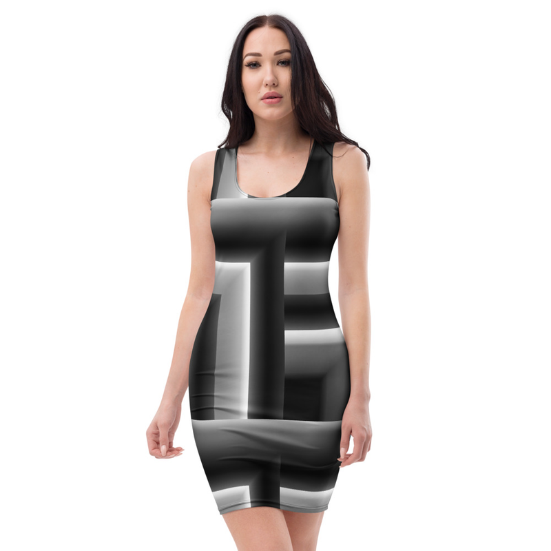 Black & Gray Bodycon dress
