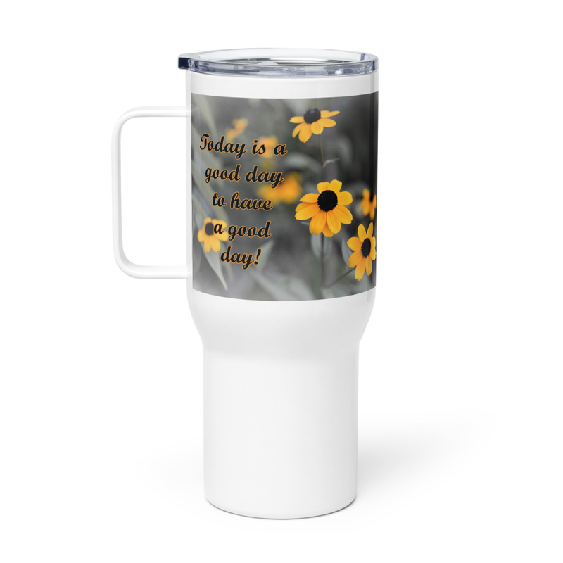 Travel mug with a handle