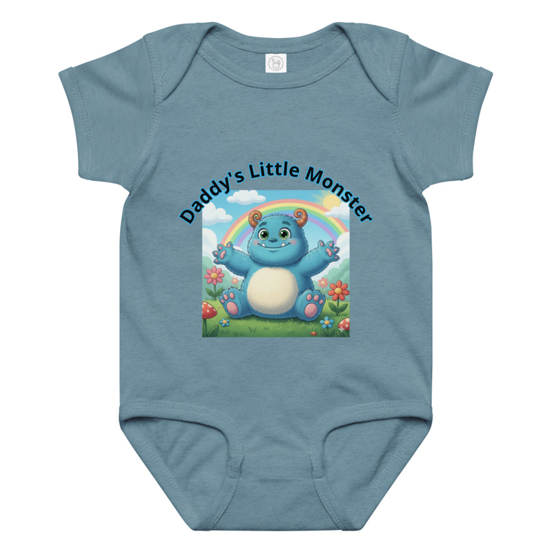 Daddy's Little Monster Baby jersey bodysuit