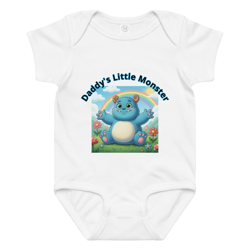 Daddy's Little Monster Baby jersey bodysuit