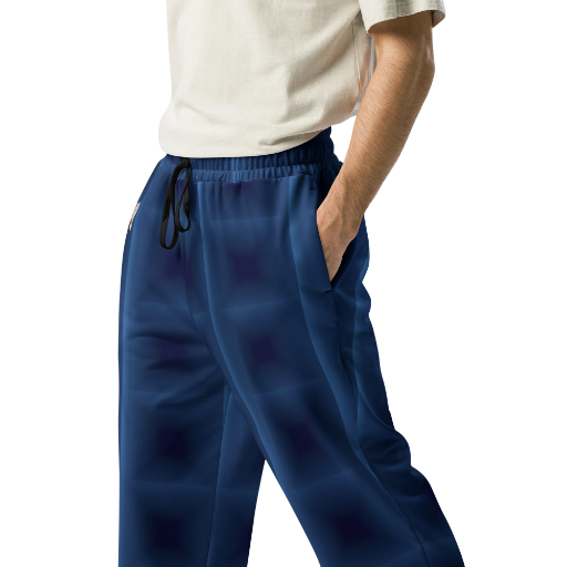 Black and Blue Wide-leg joggers