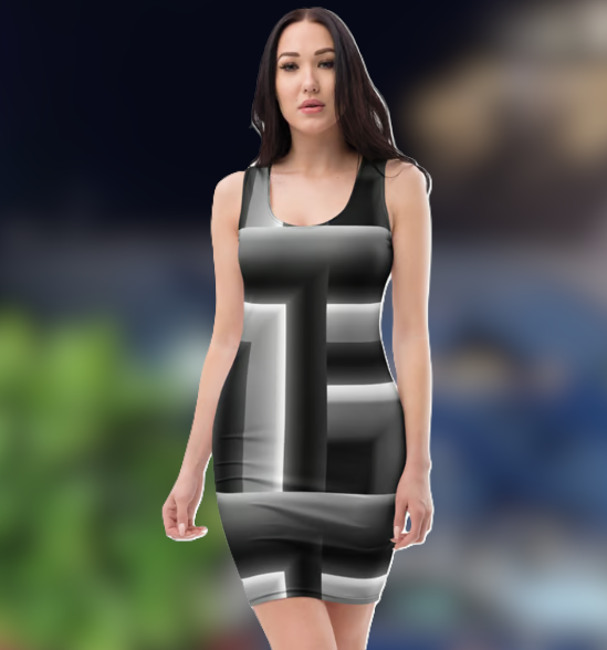 Black & Gray Bodycon dress