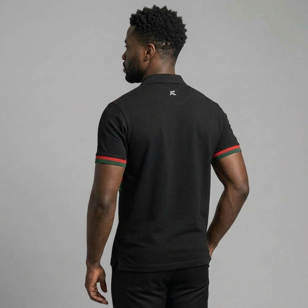 Black Red Green Men’s slim fit polo