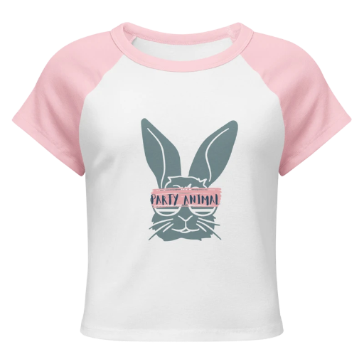 Party Animal Women’s micro rib raglan baby tee
