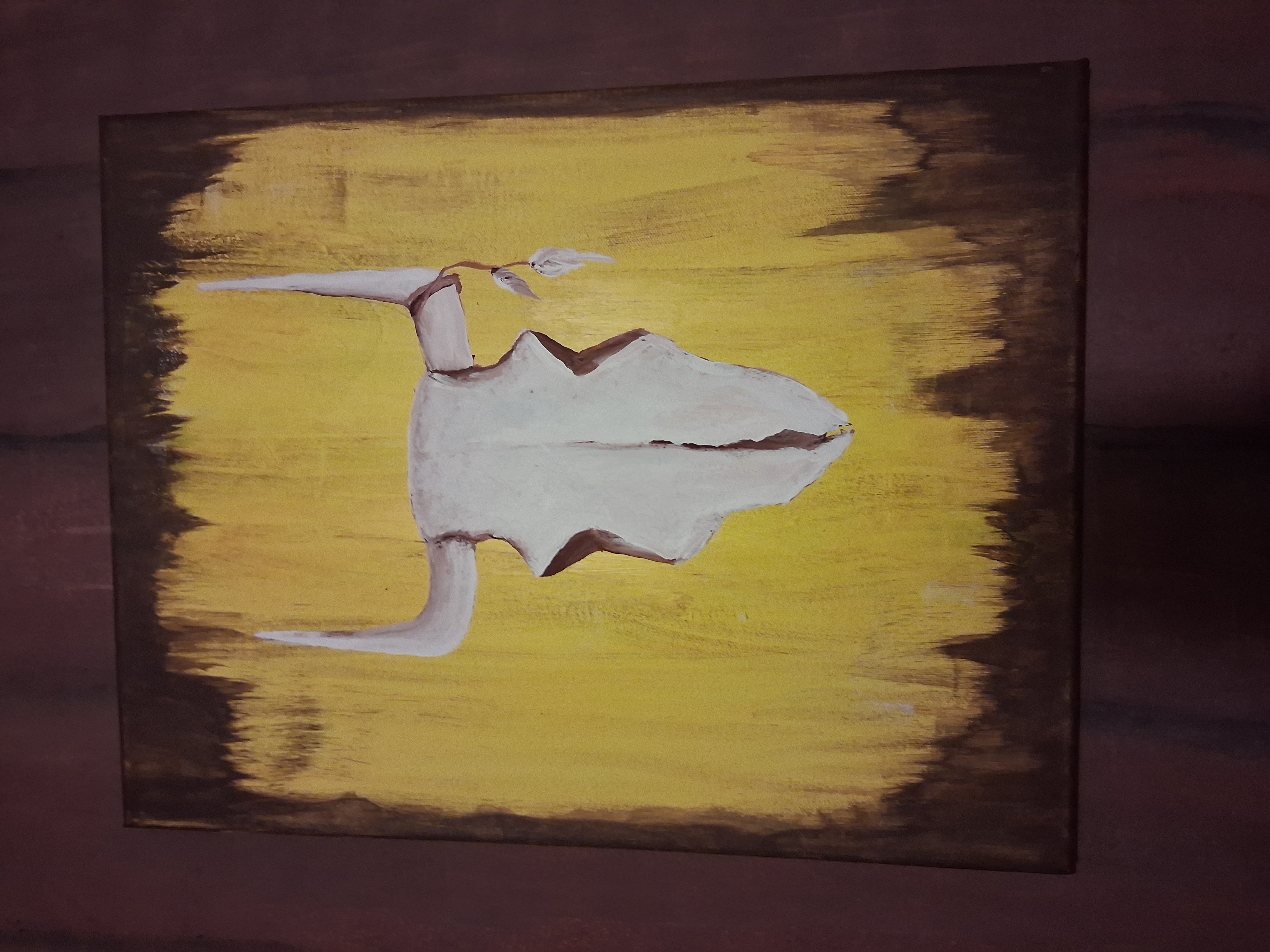 Bull Skull Abstract Painting