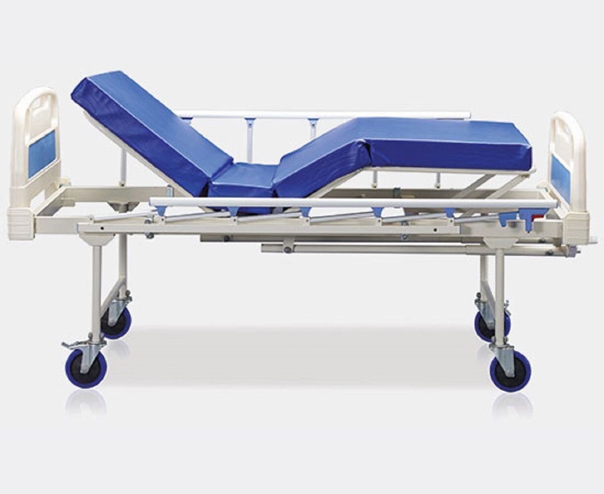 Full Fowler Hospital Bed – ABS Panel (With Mattress & Railings & Wheels)