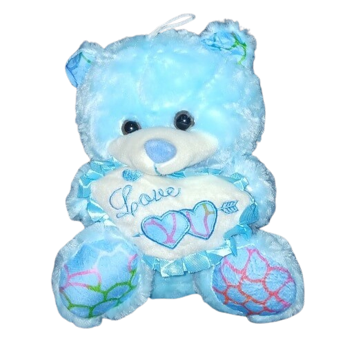 Urso de Pelúcia Azul Love
