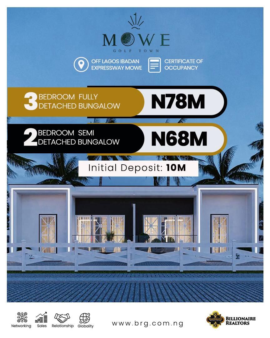 Bungalows: 3-Bedroom Fully Detached and 2-Bedroom Semi-detached