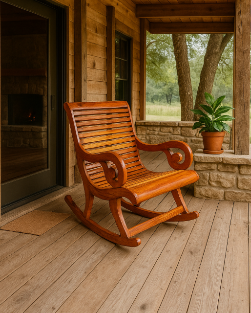 Poltrona Balanço de Madeira