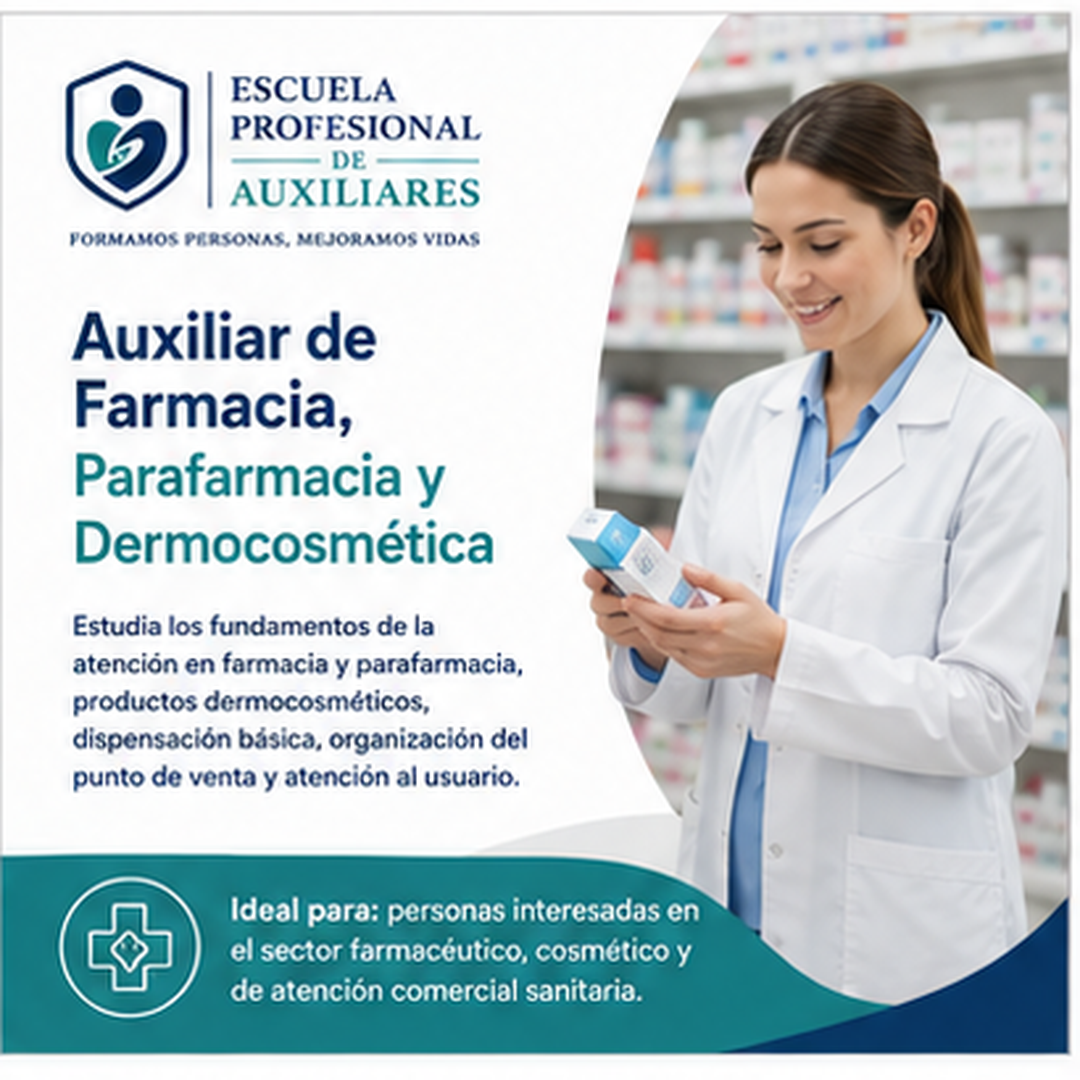 Auxiliar de Farmacia, Parafarmacia y Dermocosmética.