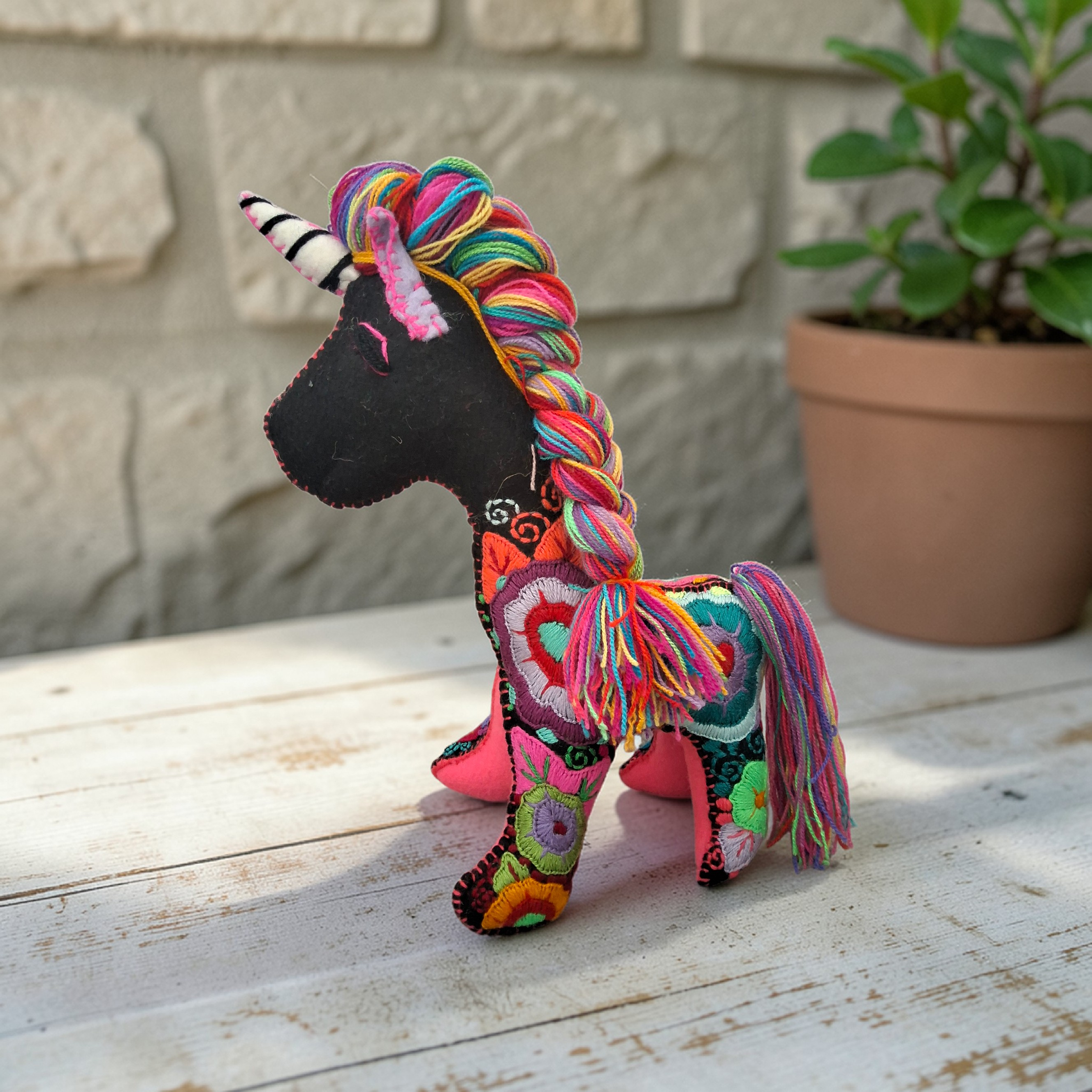 Embroidered Unicorn Plush Toy