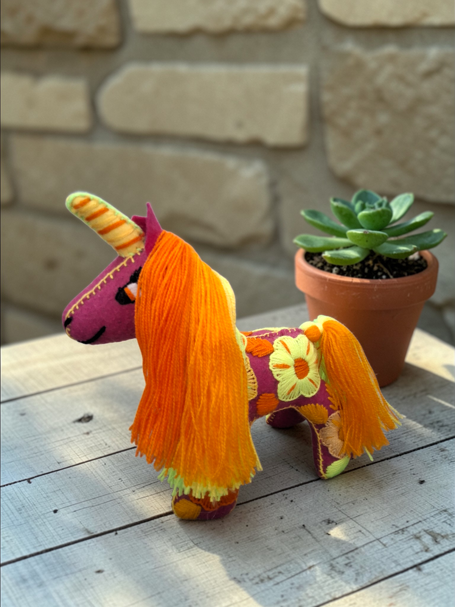 Embroidered Unicorn Plush