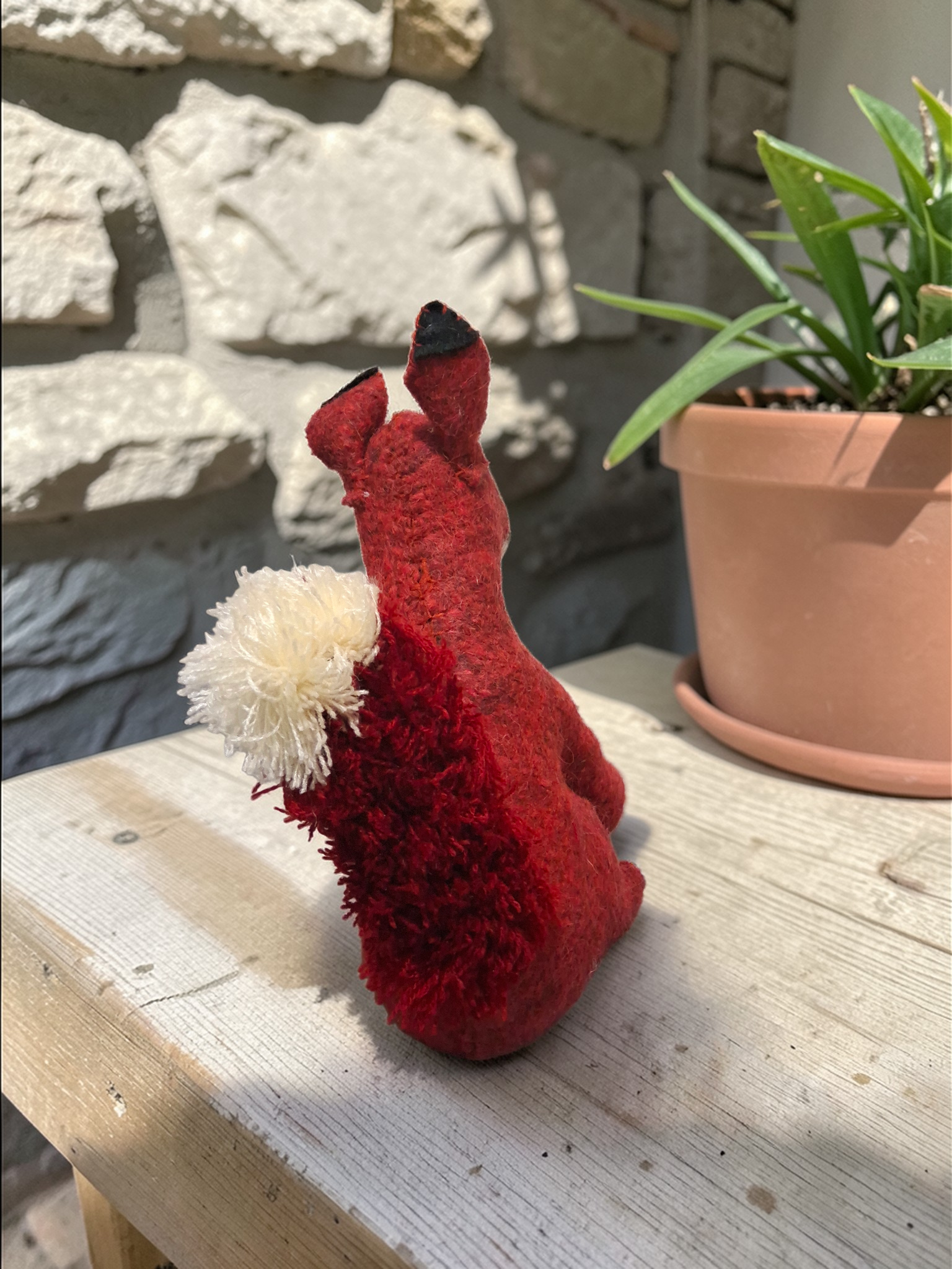 Red Felt Fox Wool Plush