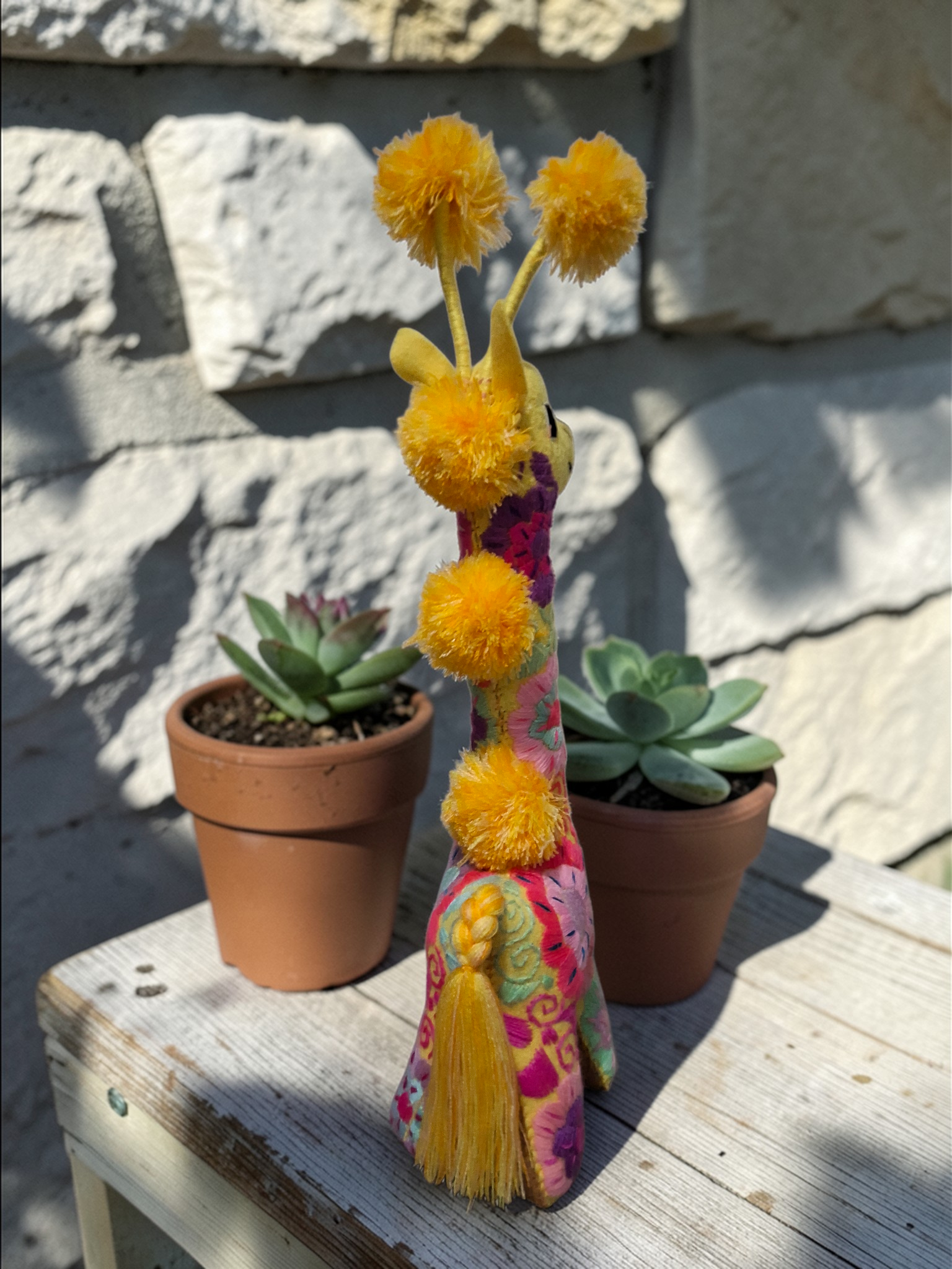 Embroidered Giraffe Plush