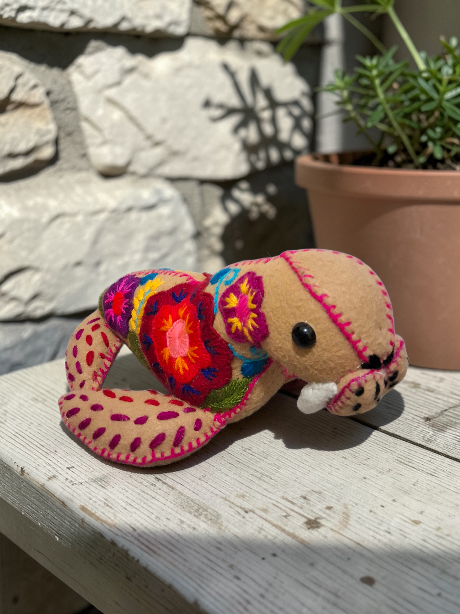 Embroidered Felt Walrus Plush