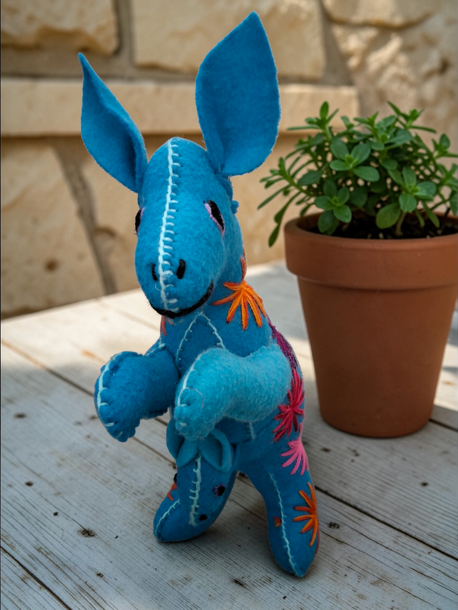 Handmade Felt Kangaroo Plush
