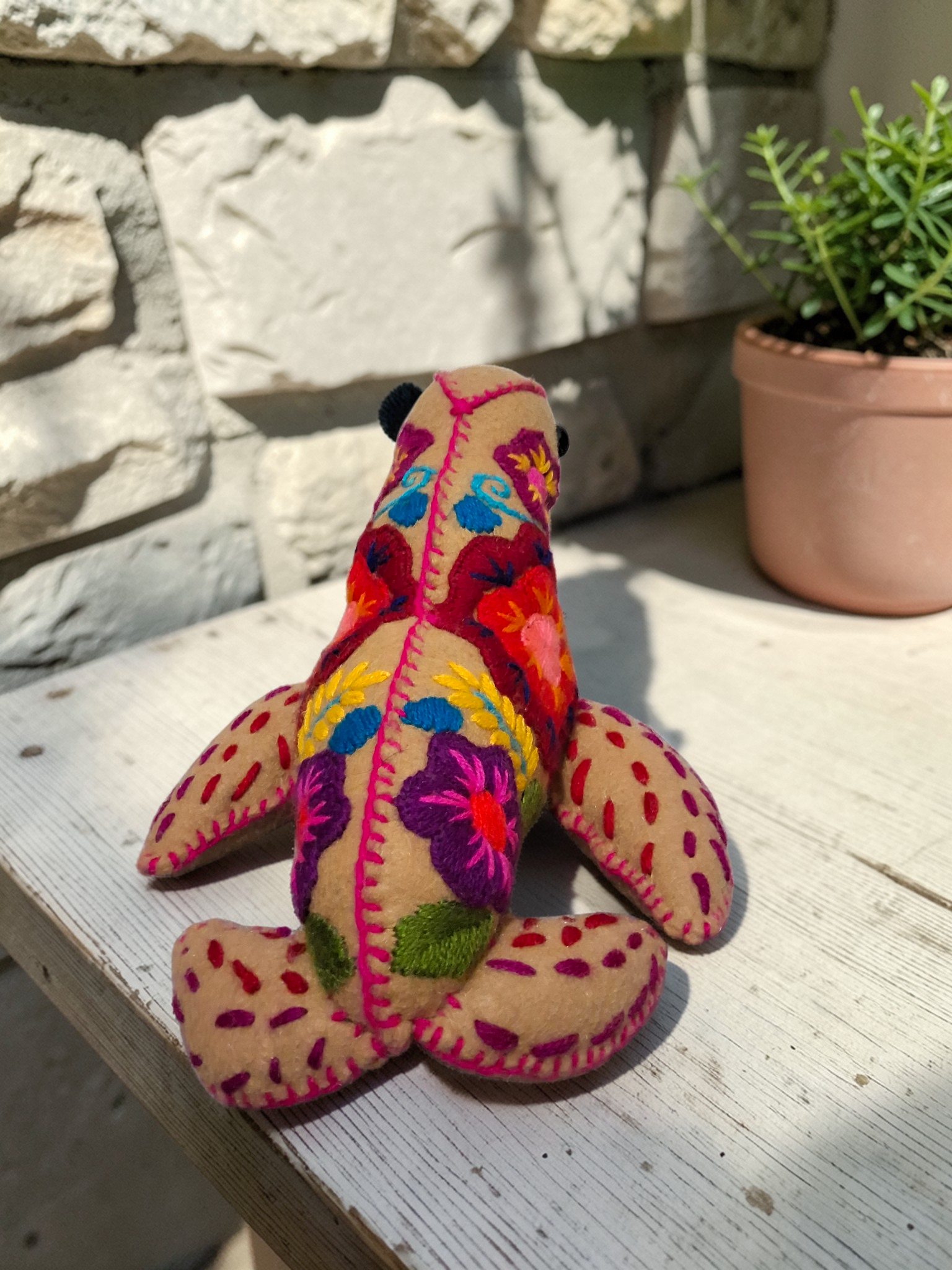 Embroidered Felt Walrus Plush