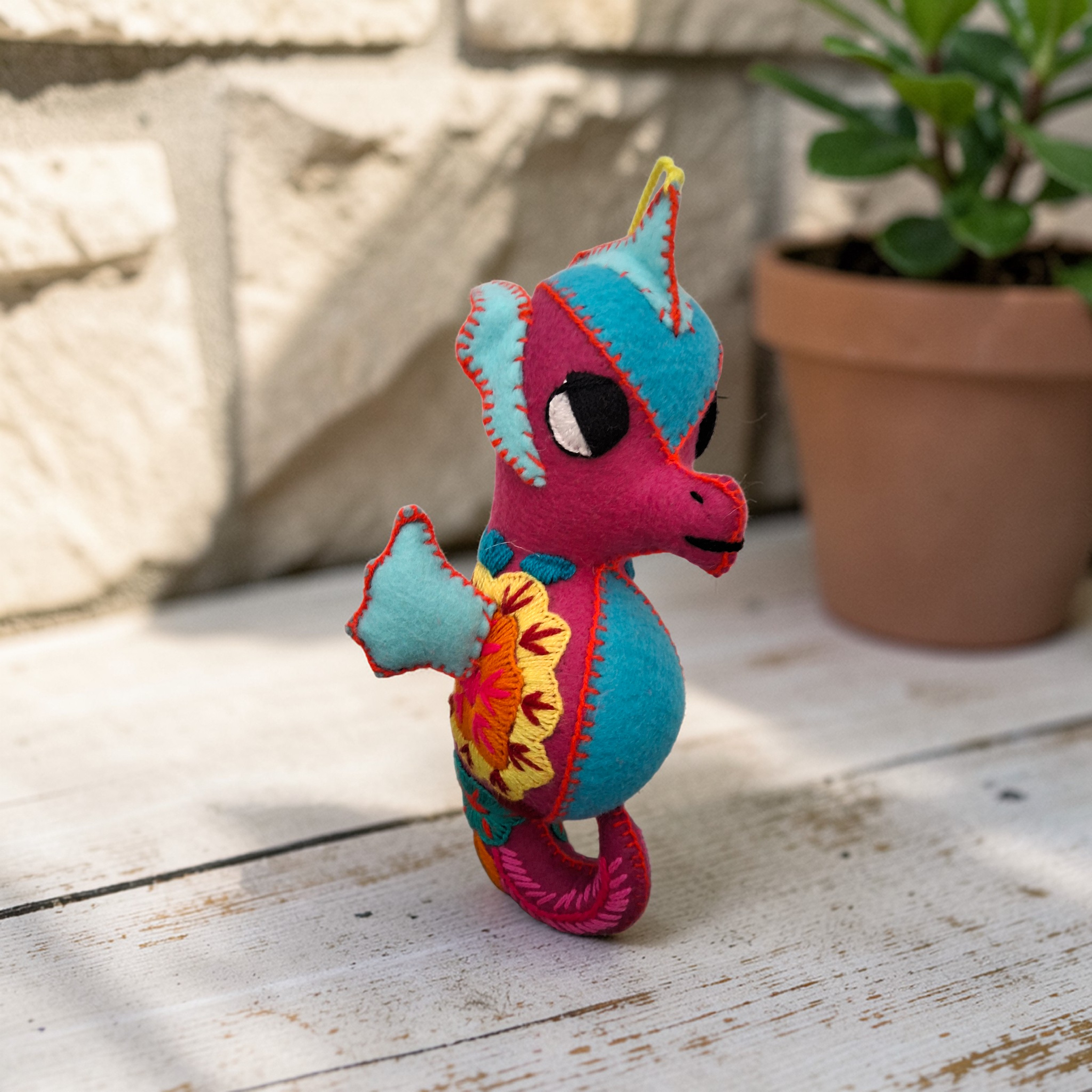 Handmade Felt Seahorse Plush