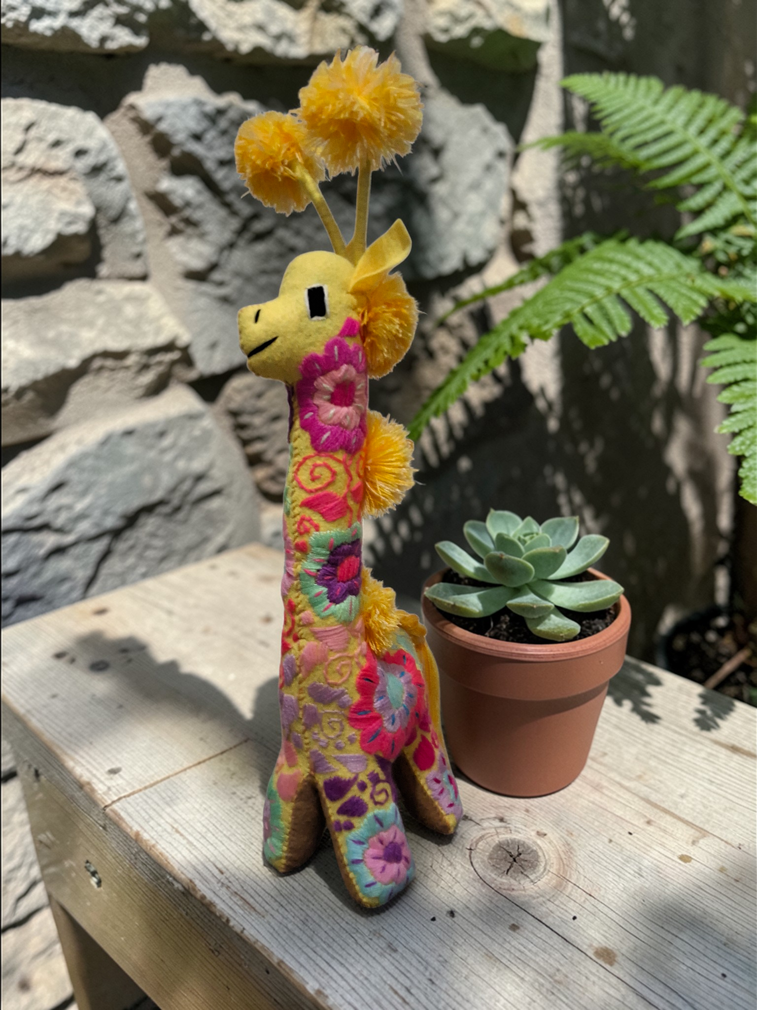 Embroidered Giraffe Plush