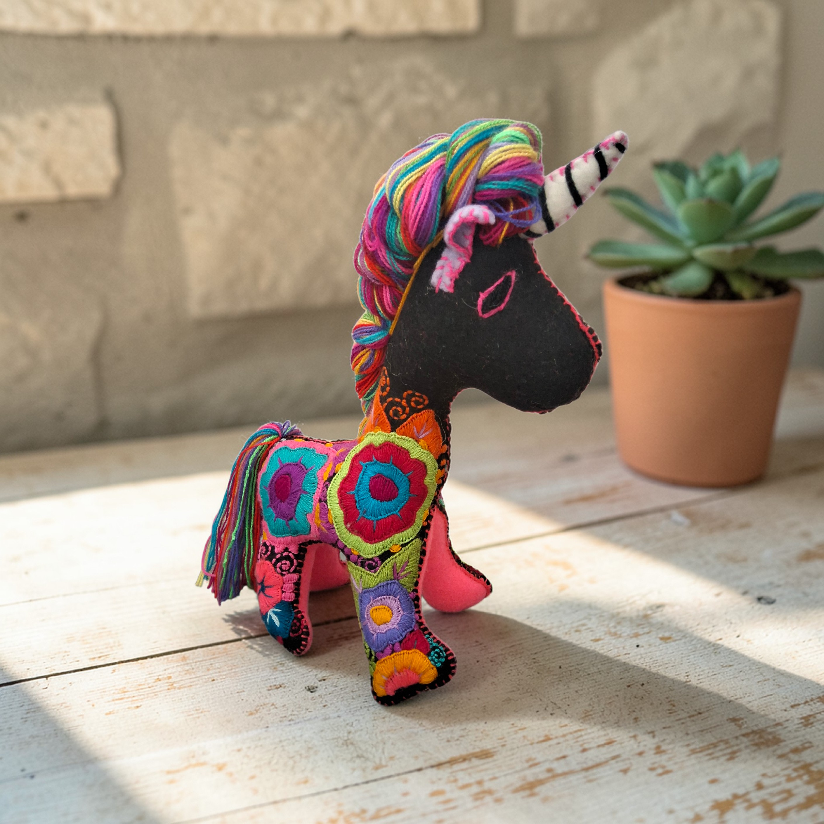 Embroidered Unicorn Plush Toy
