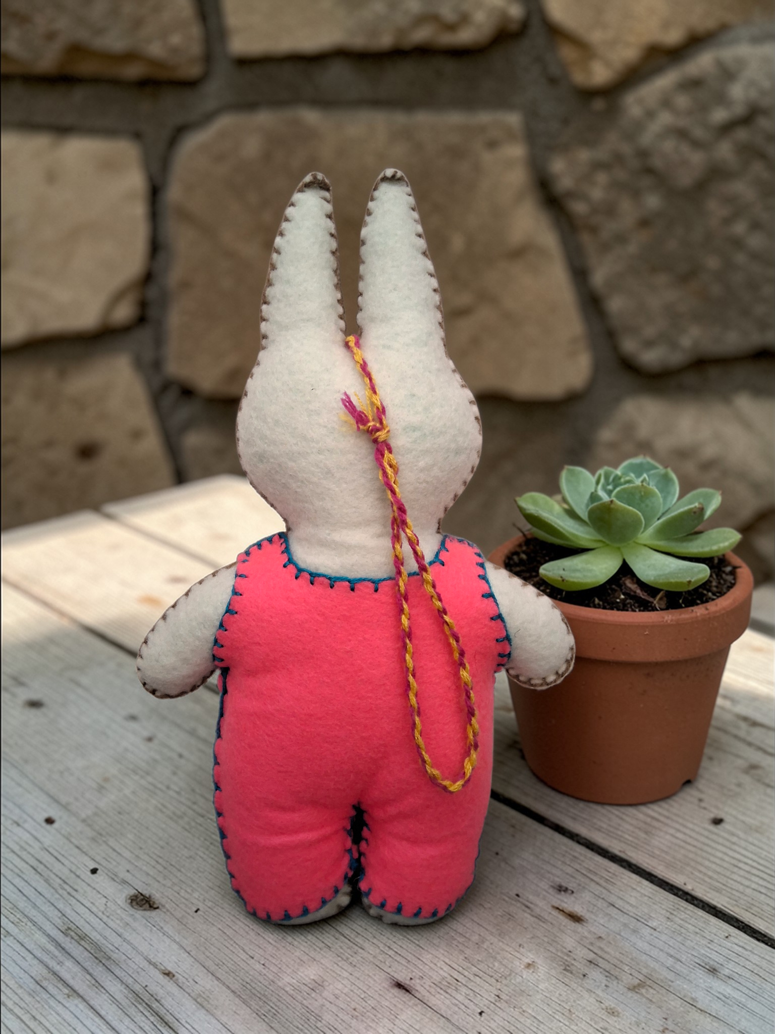 Embroidered Bunny Plush