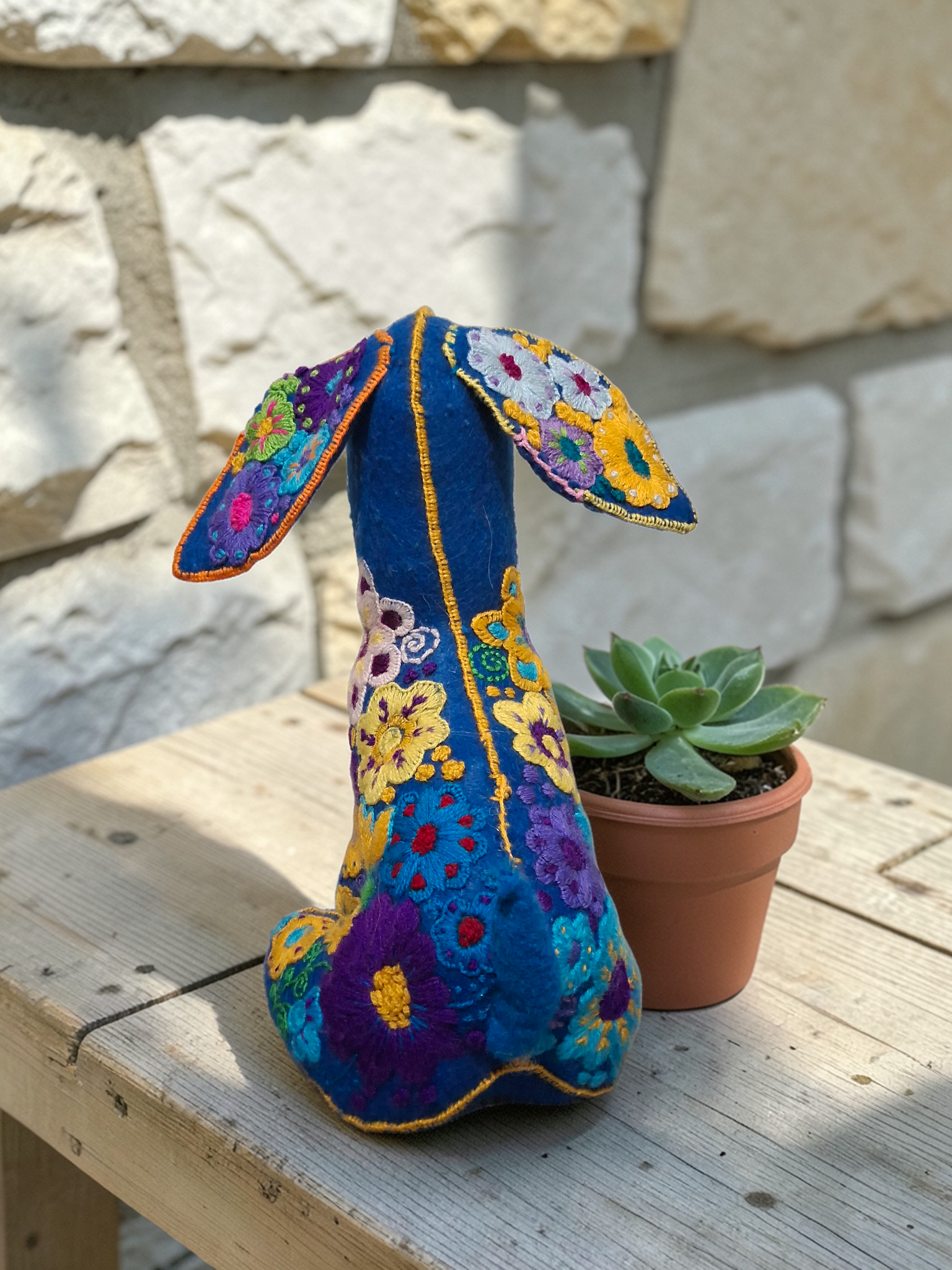 Embroidered Plush Dog