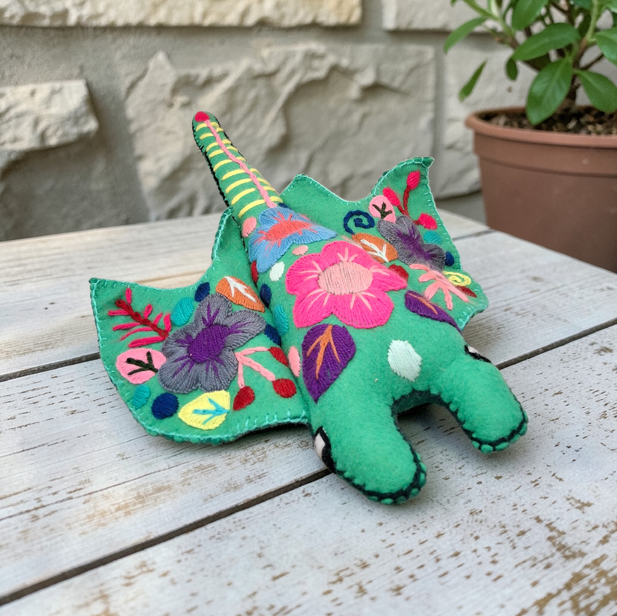 Embroidered Plush Sting Ray