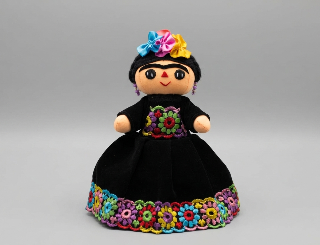 Frida-Inspired Plush Doll