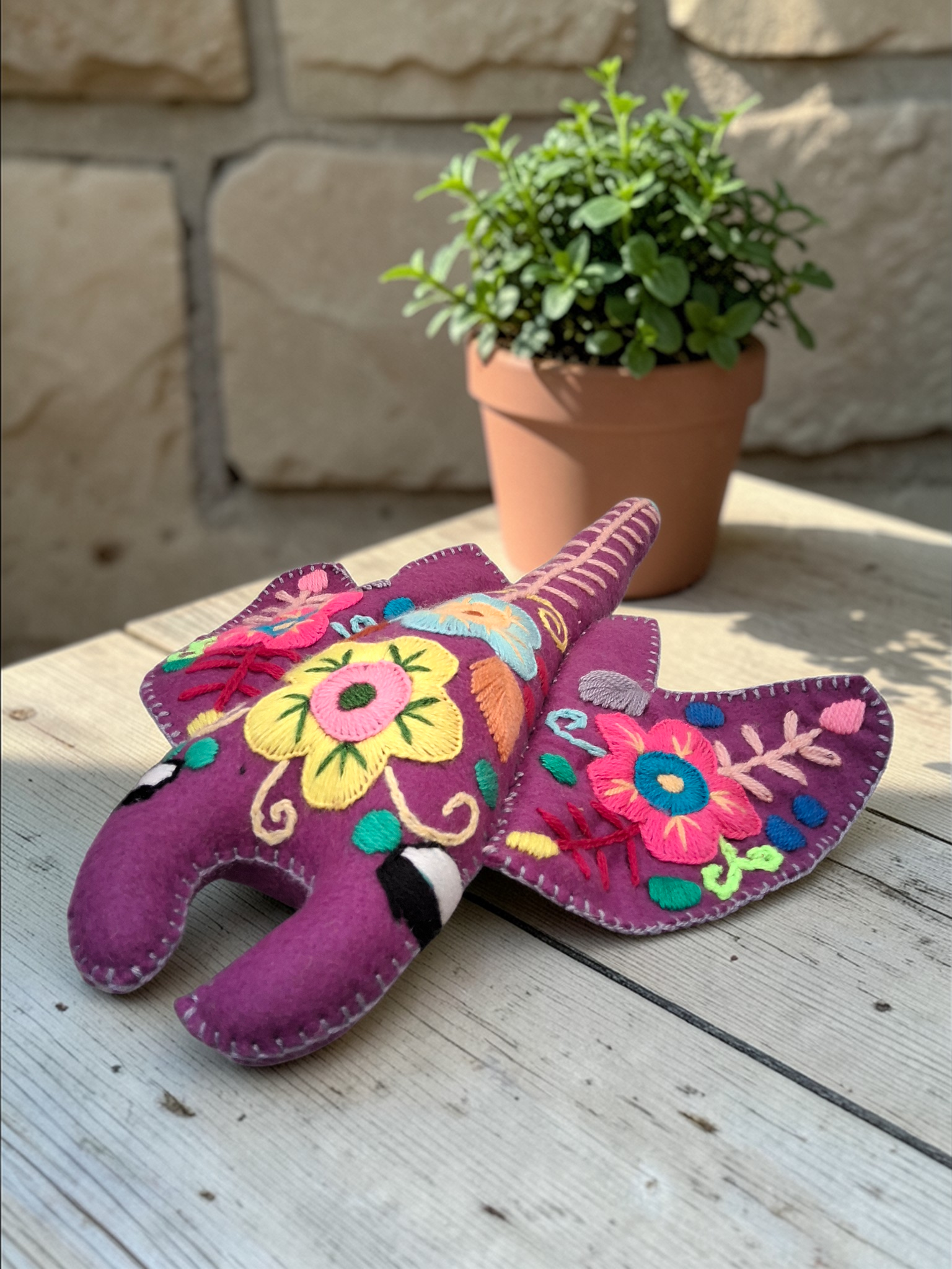 Embroidered Plush Sting Ray