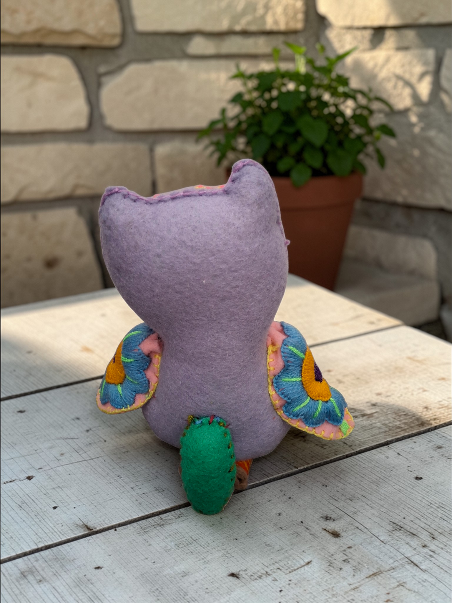 Handmade Floral Owl Plush