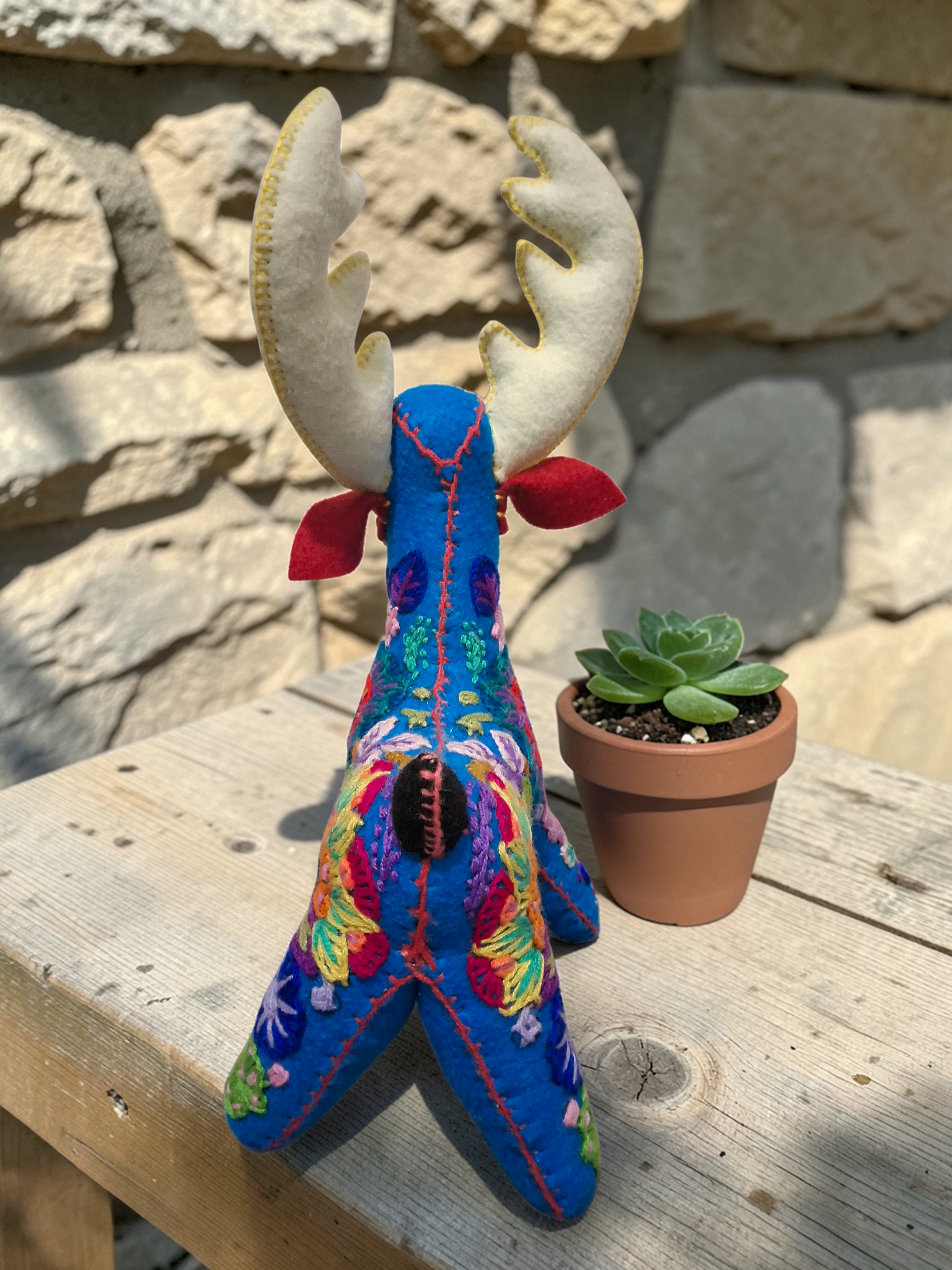 Embroidered Felt Deer Plush