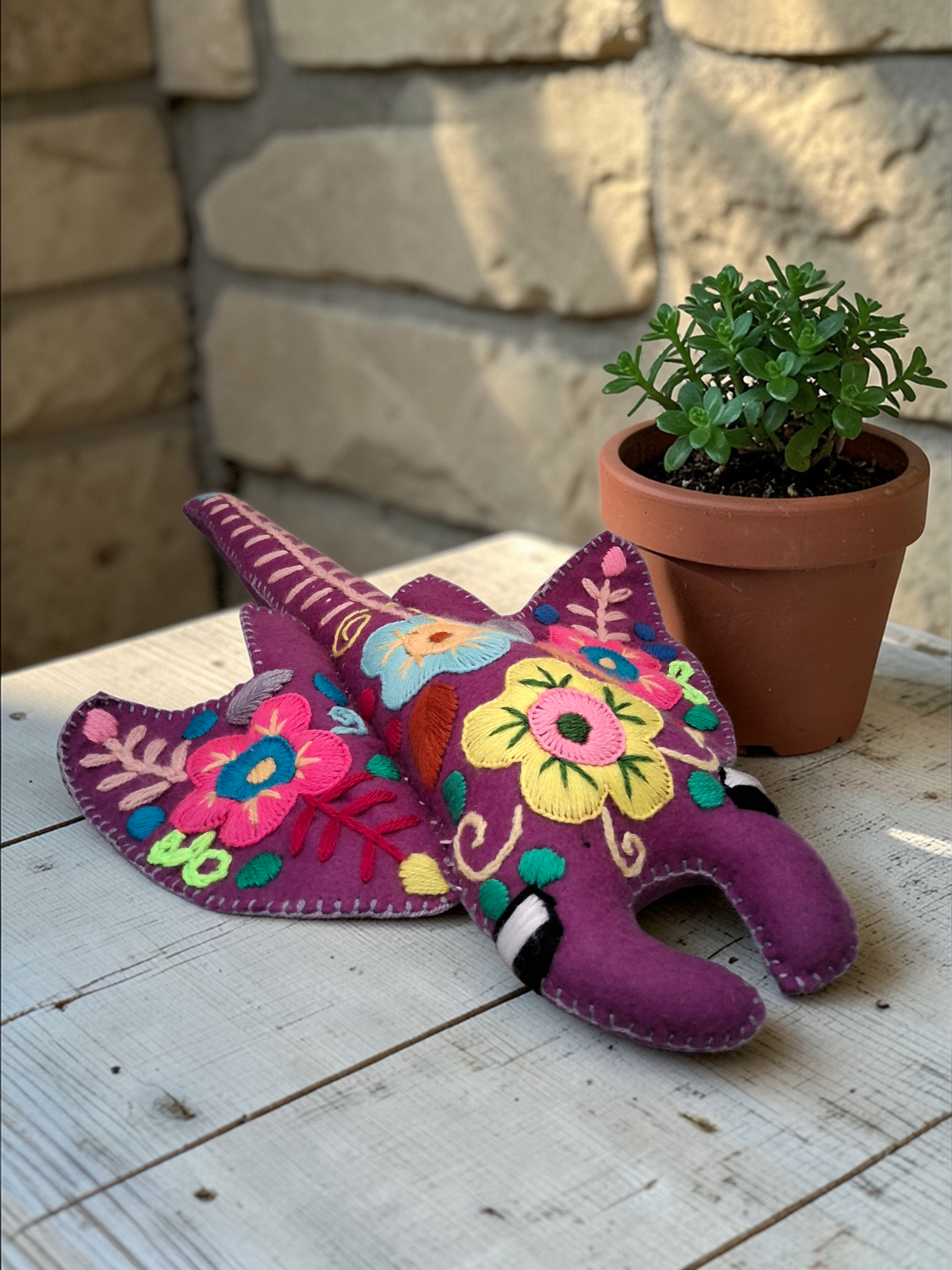 Embroidered Plush Sting Ray