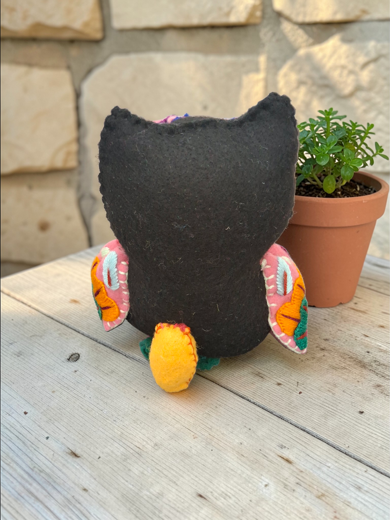 Handmade Floral Owl Plush