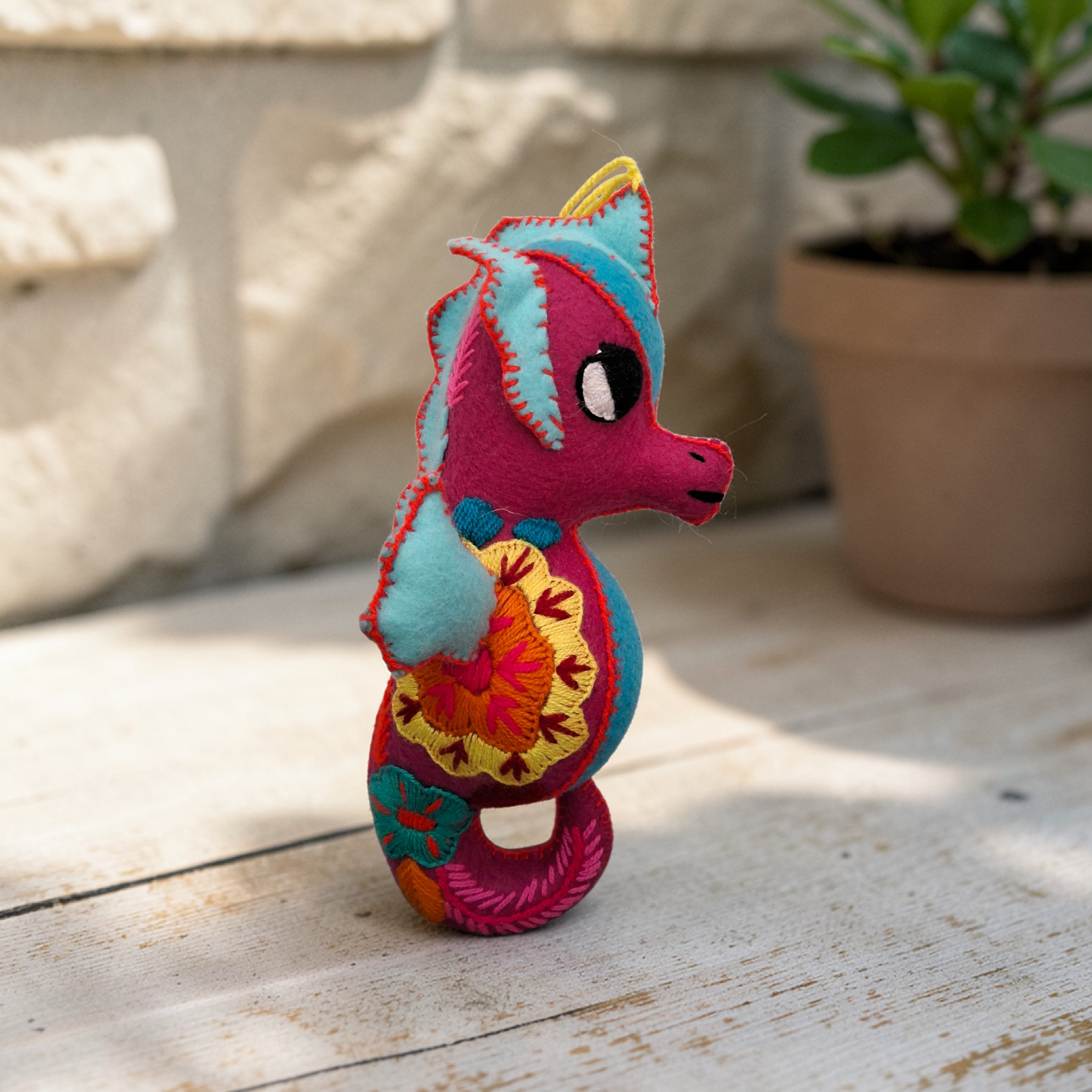 Handmade Felt Seahorse Plush